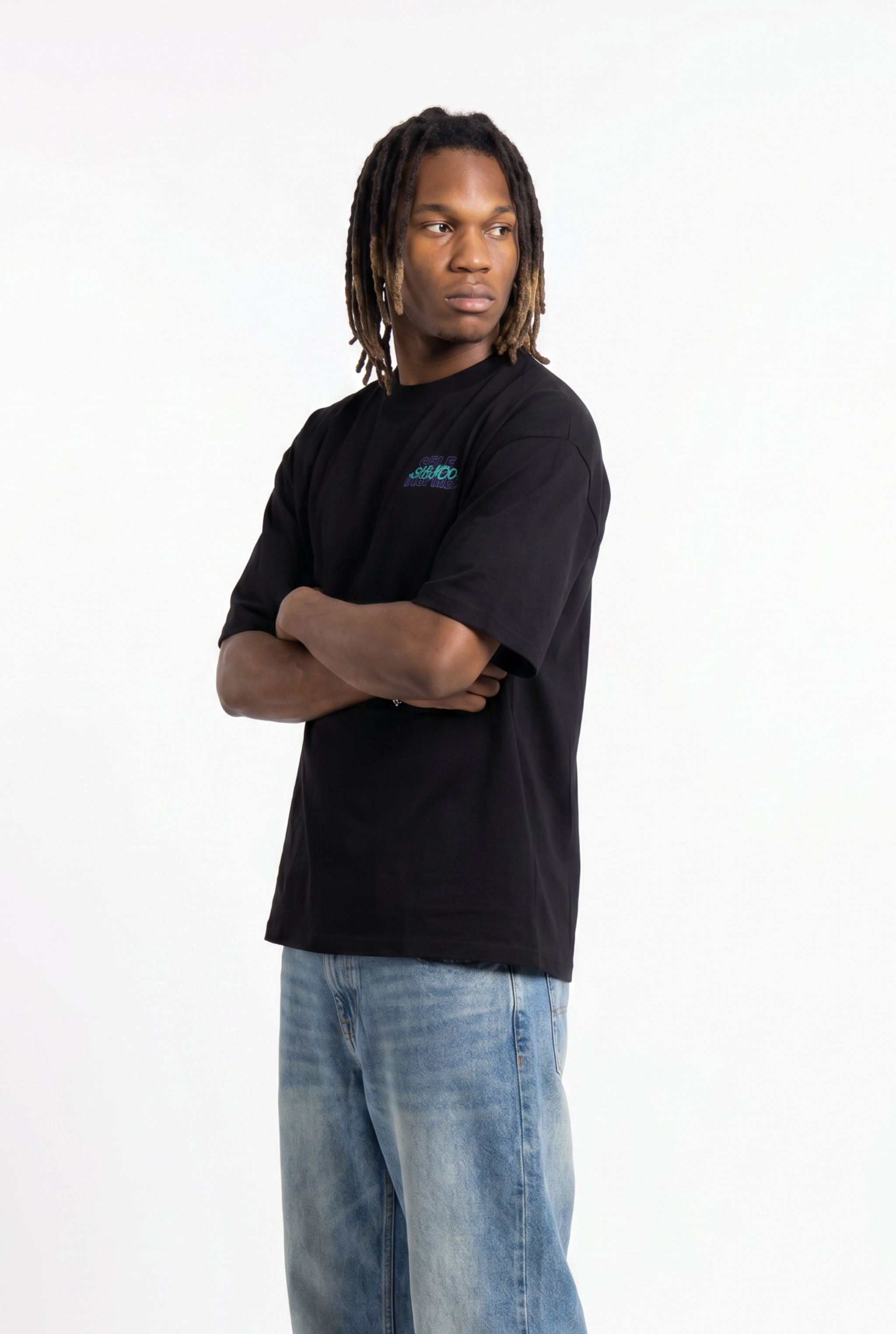 Self-Inspired Black Unisex Oversize T-Shirt