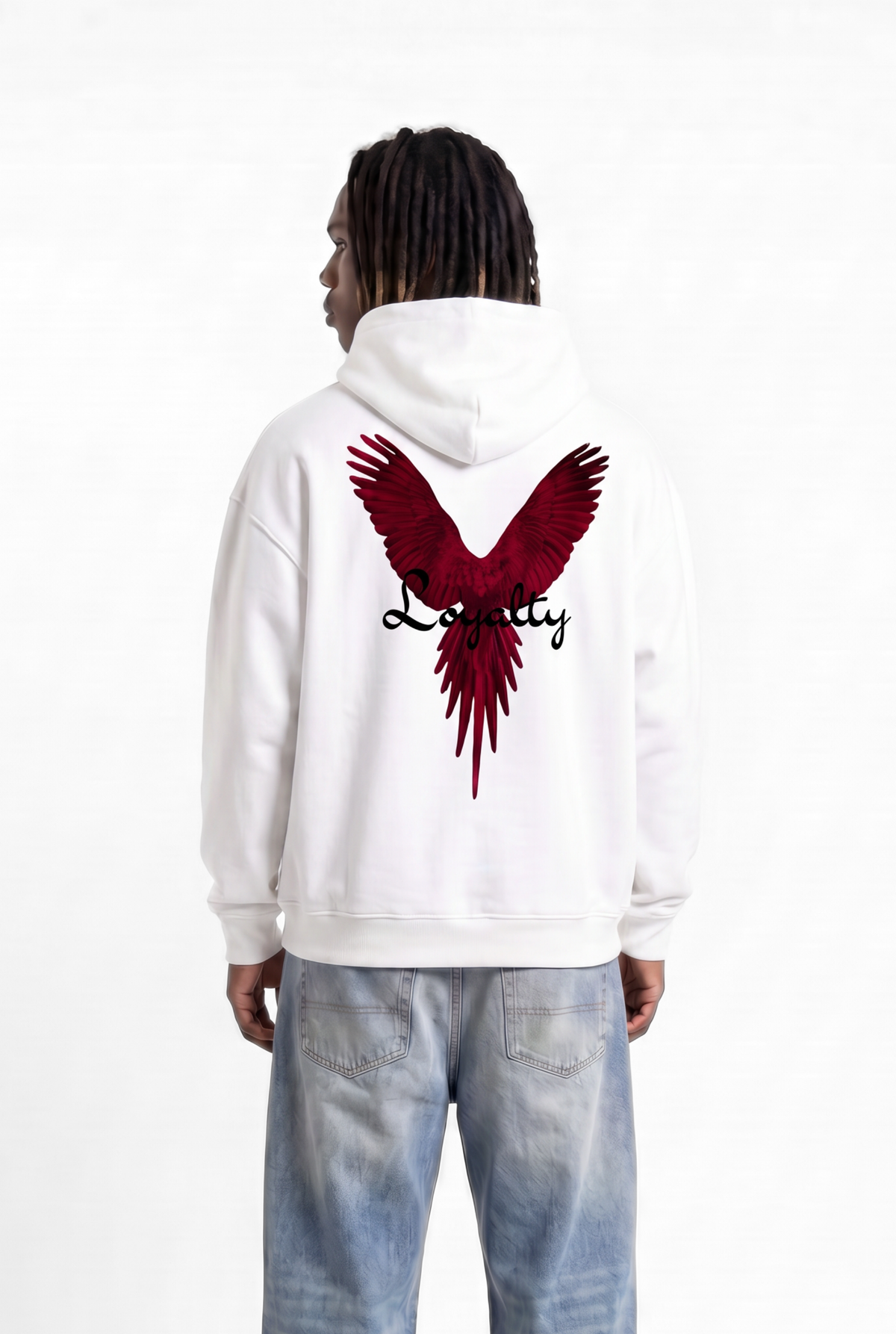 Loyalty White Unisex Oversize Hoodie