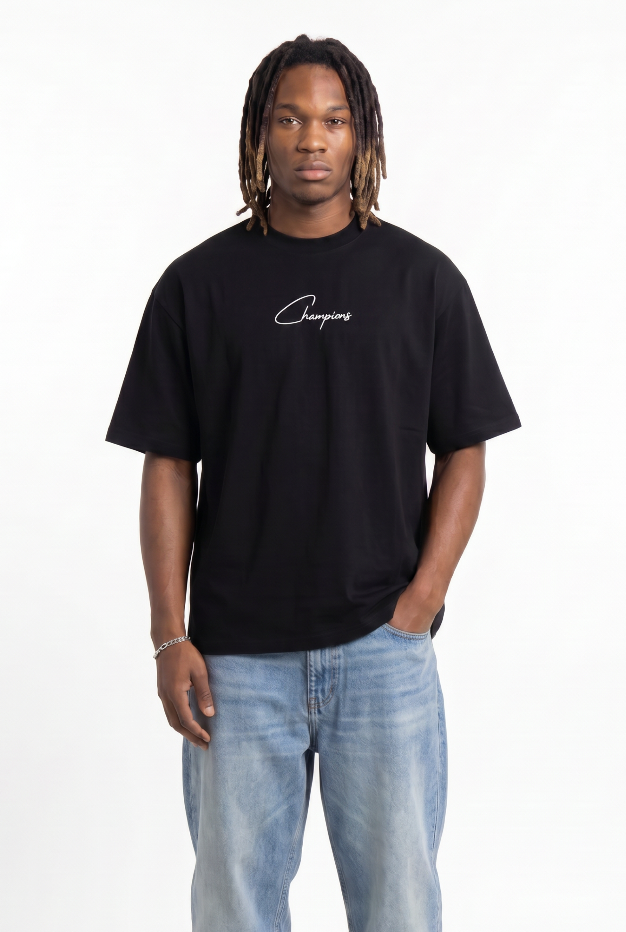 Champions Black Unisex Oversize T-Shirt