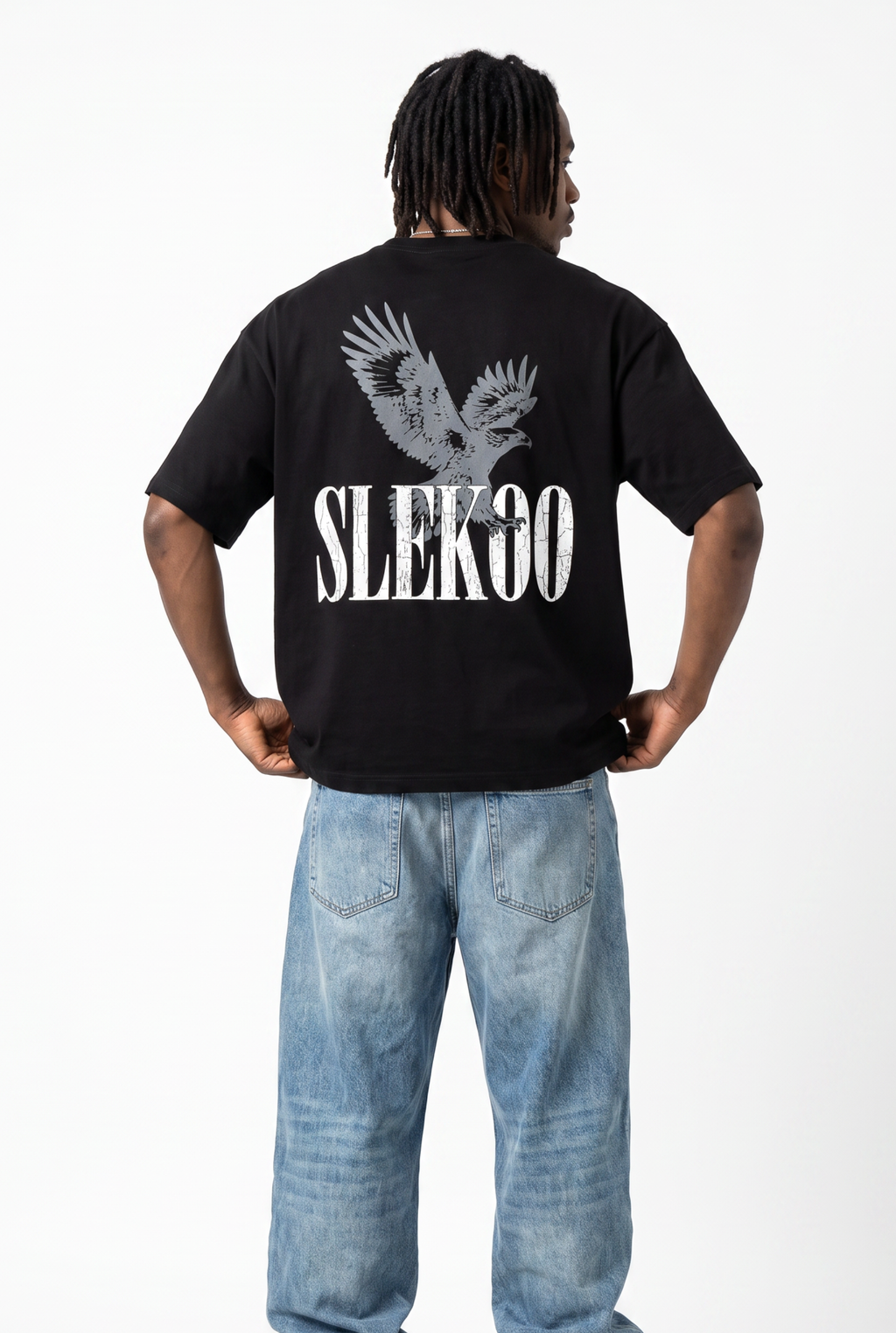 Eagle Black Unisex Oversize T-Shirt