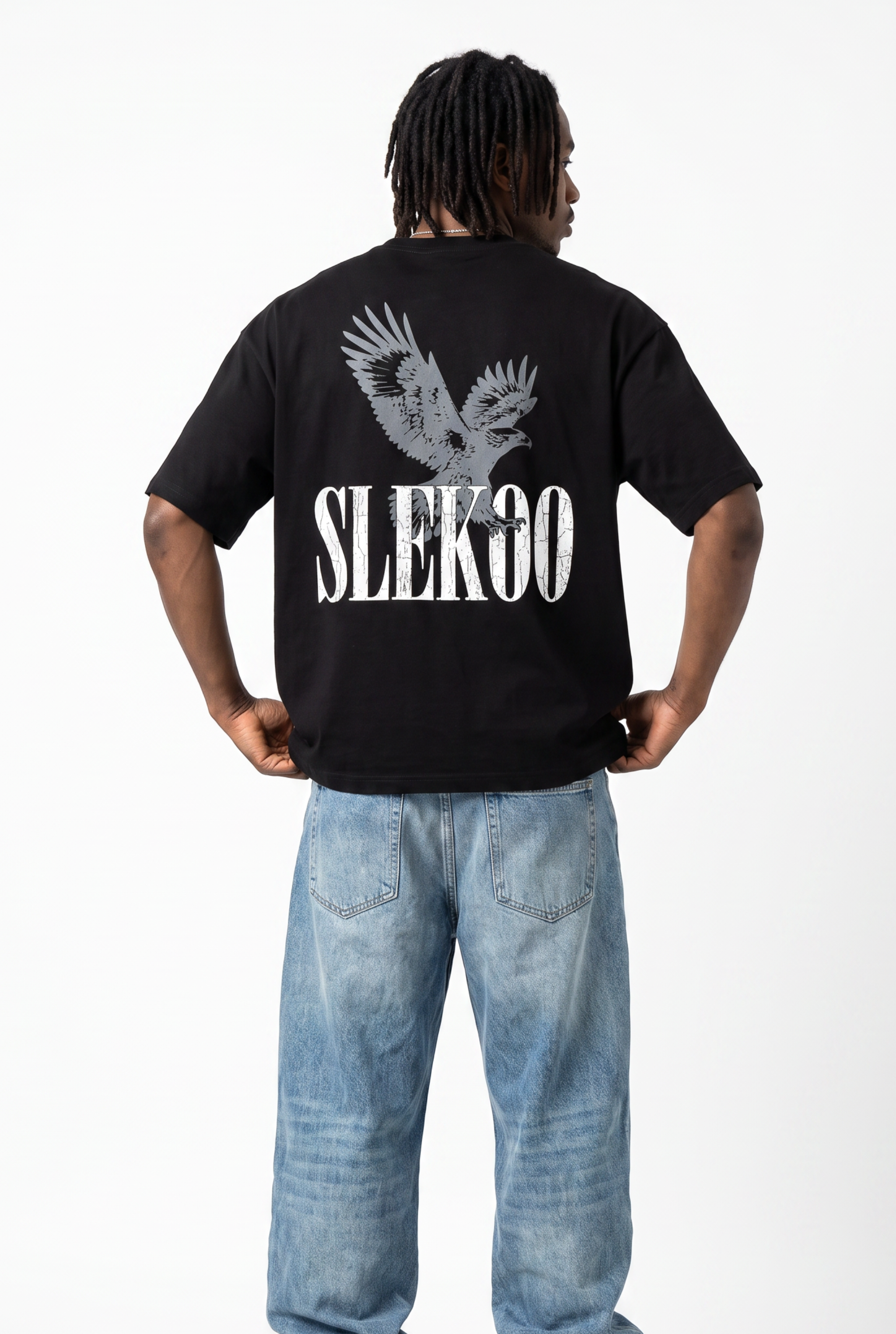 Eagle Black Unisex Oversize T-Shirt