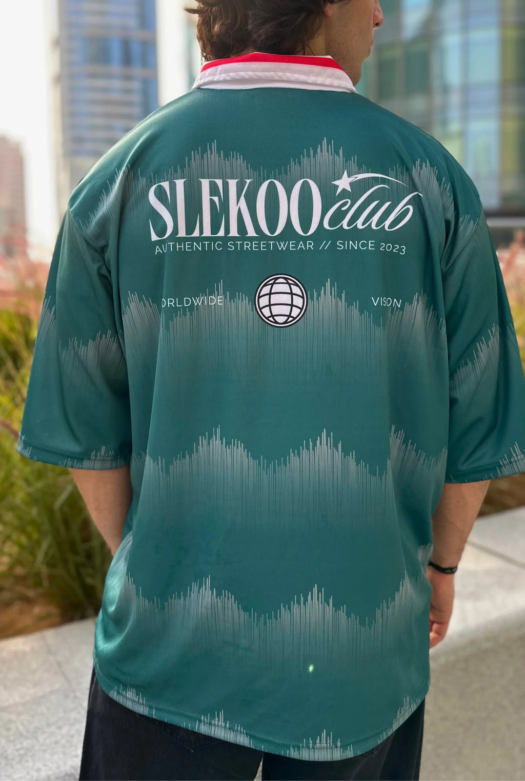 Unisex Slekoo Club Polo Oversize Jersey Teal Edition