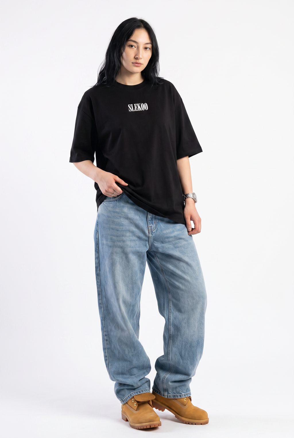 Eagle Black Unisex Oversize T-Shirt