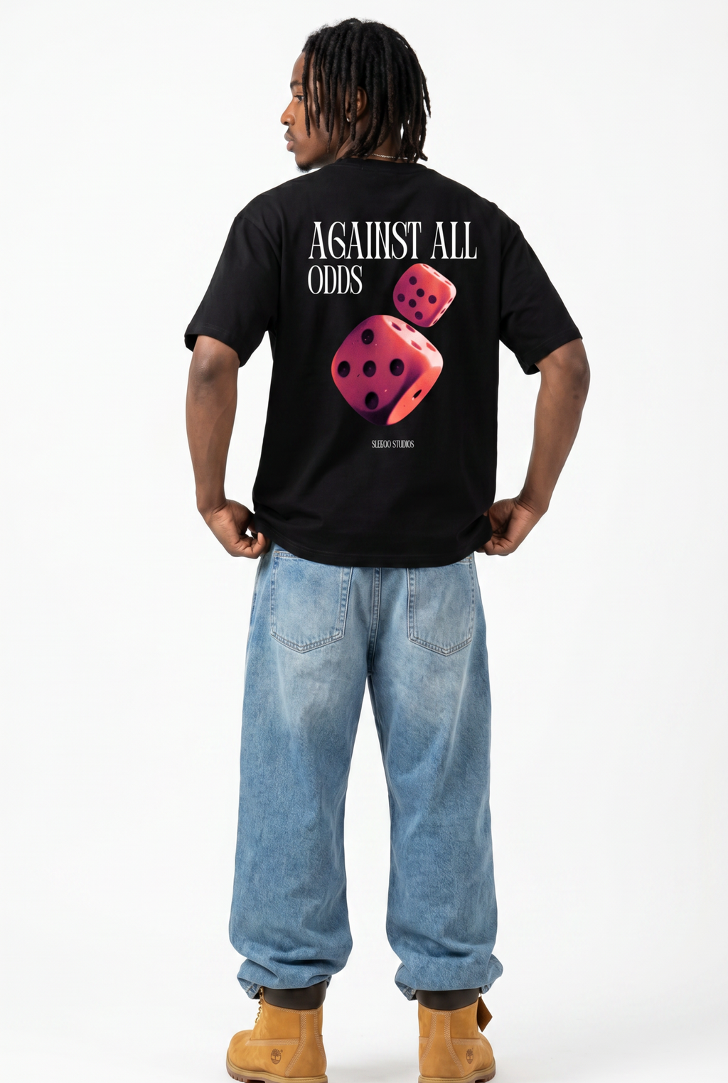 Against All Odds Black Unisex Oversize T-Shirt