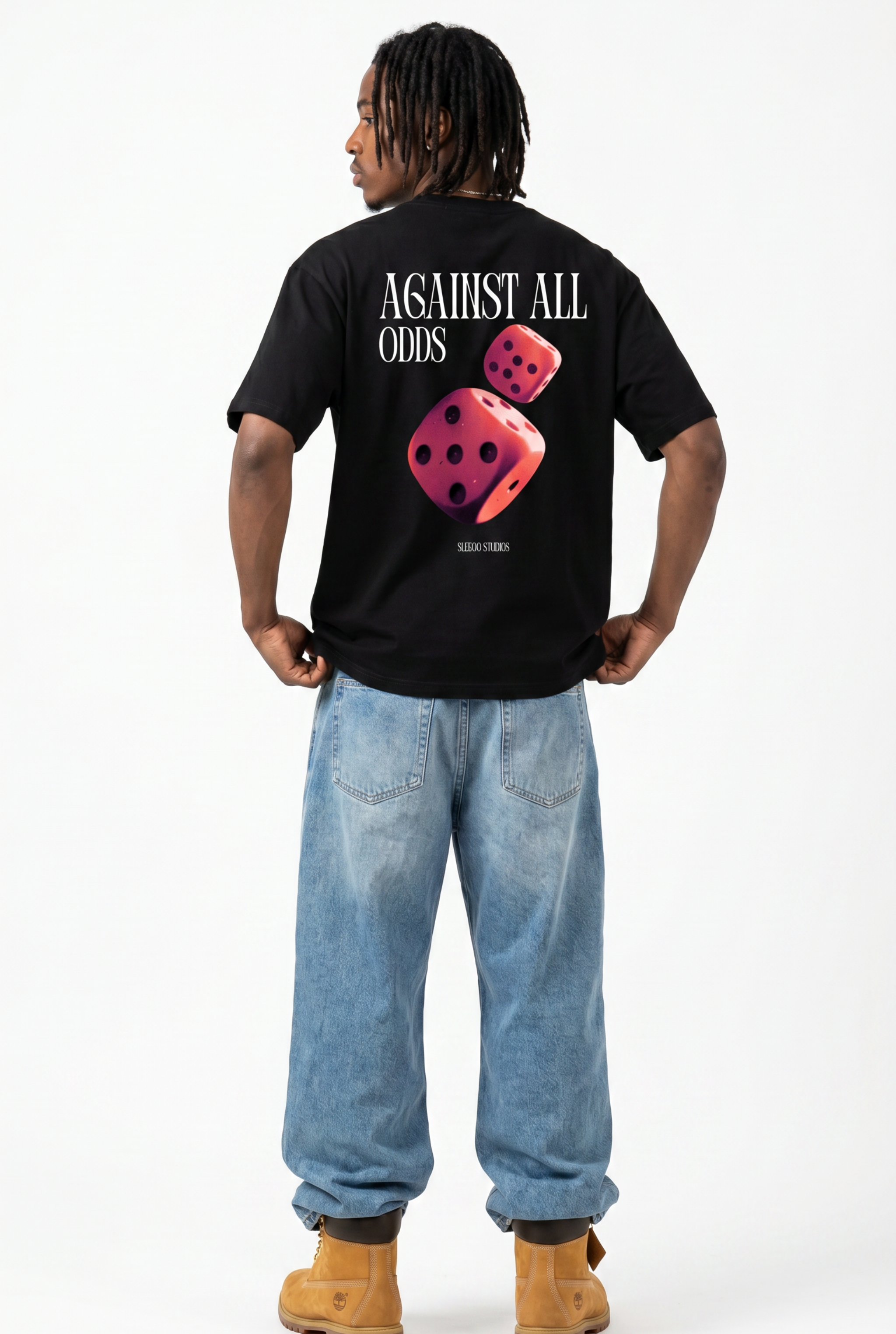 Against All Odds Black Unisex Oversize T-Shirt