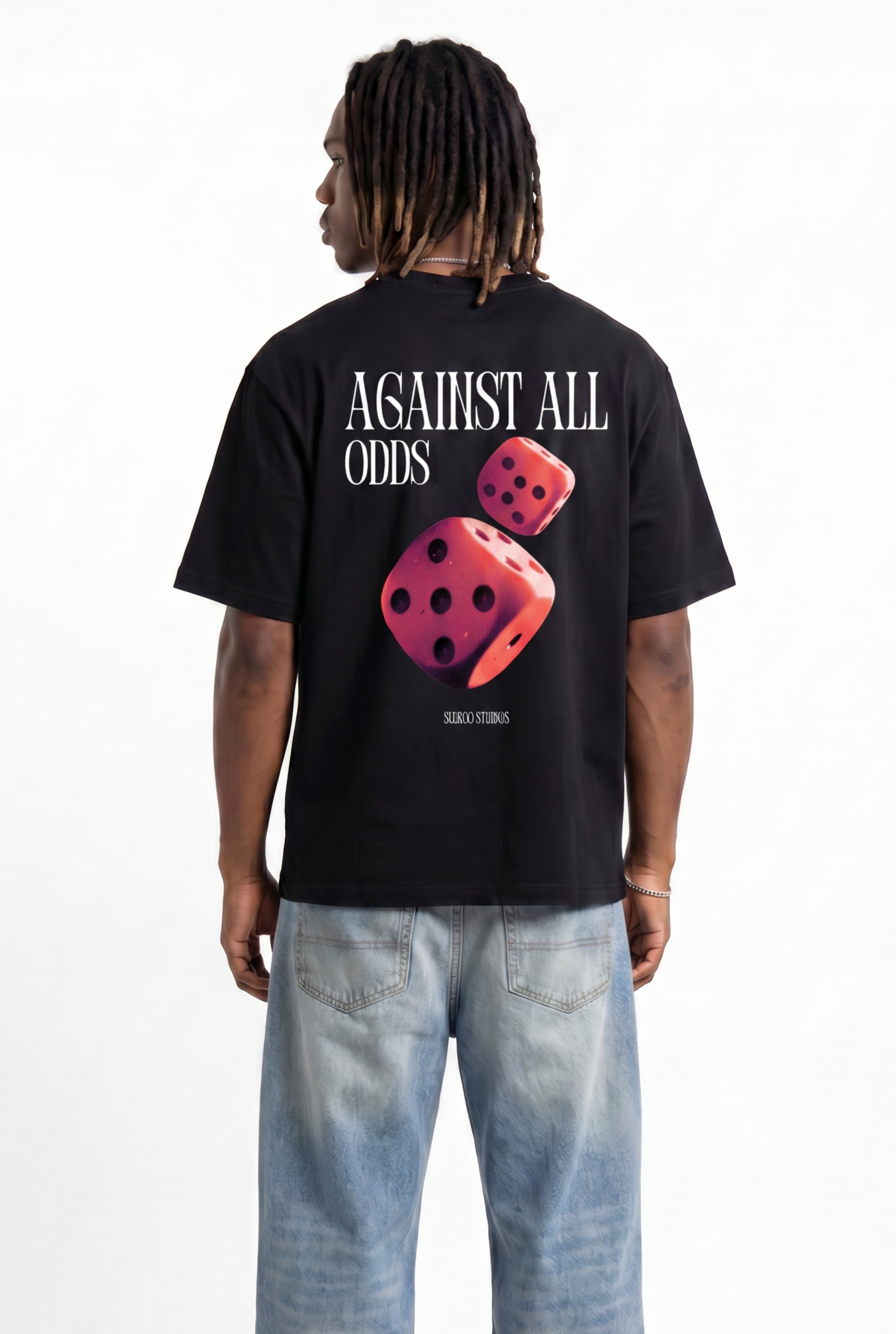 Against All Odds Black Unisex Oversize T-Shirt