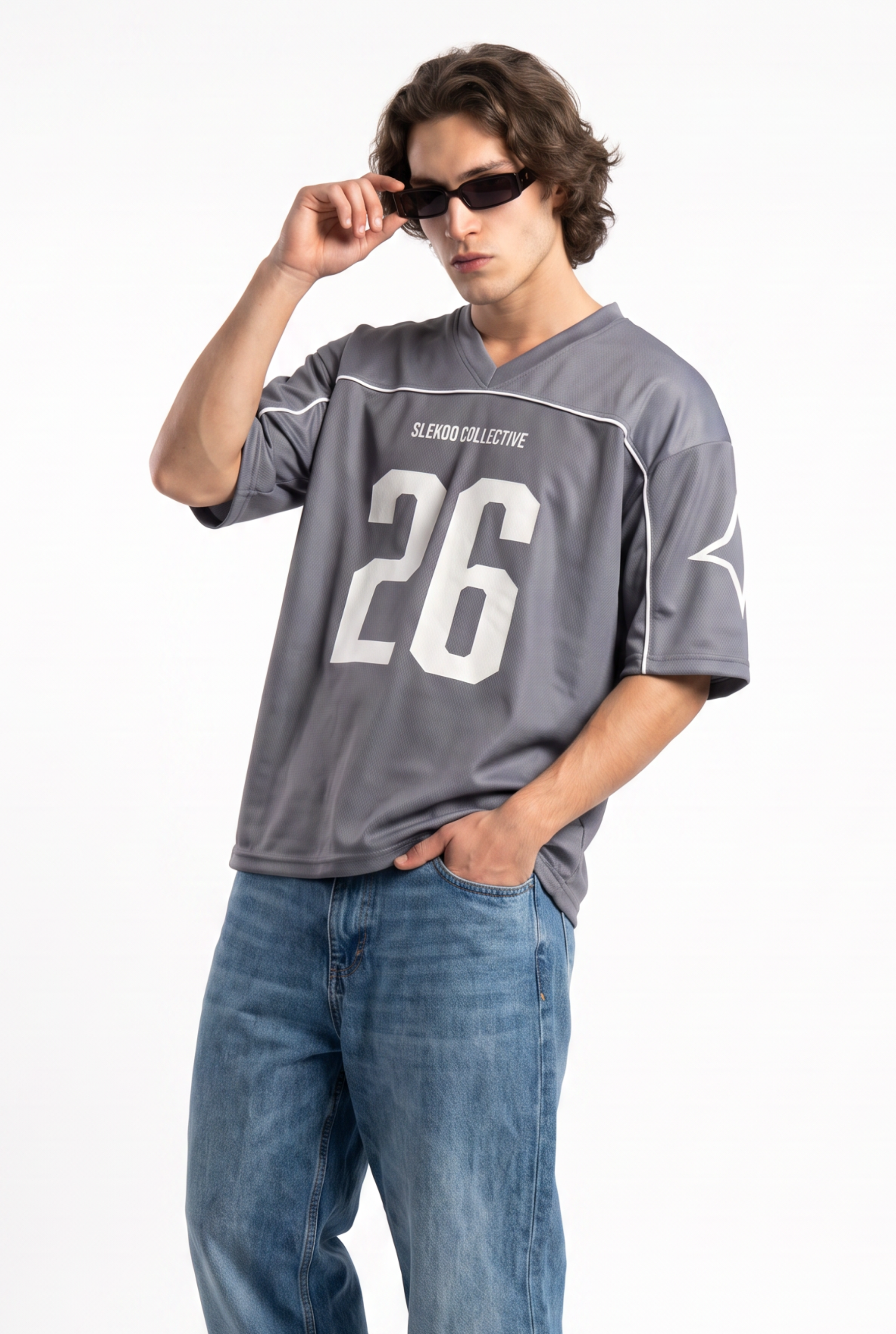 Collective 26 Icy Silver Oversize Jersey