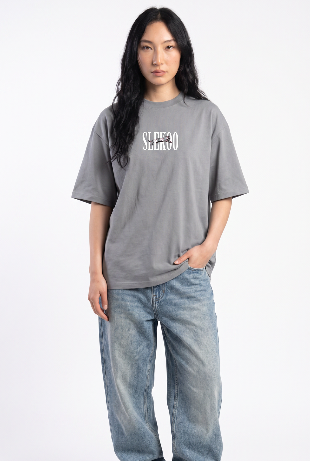 Cheetah Silver Unisex Oversize T-Shirt