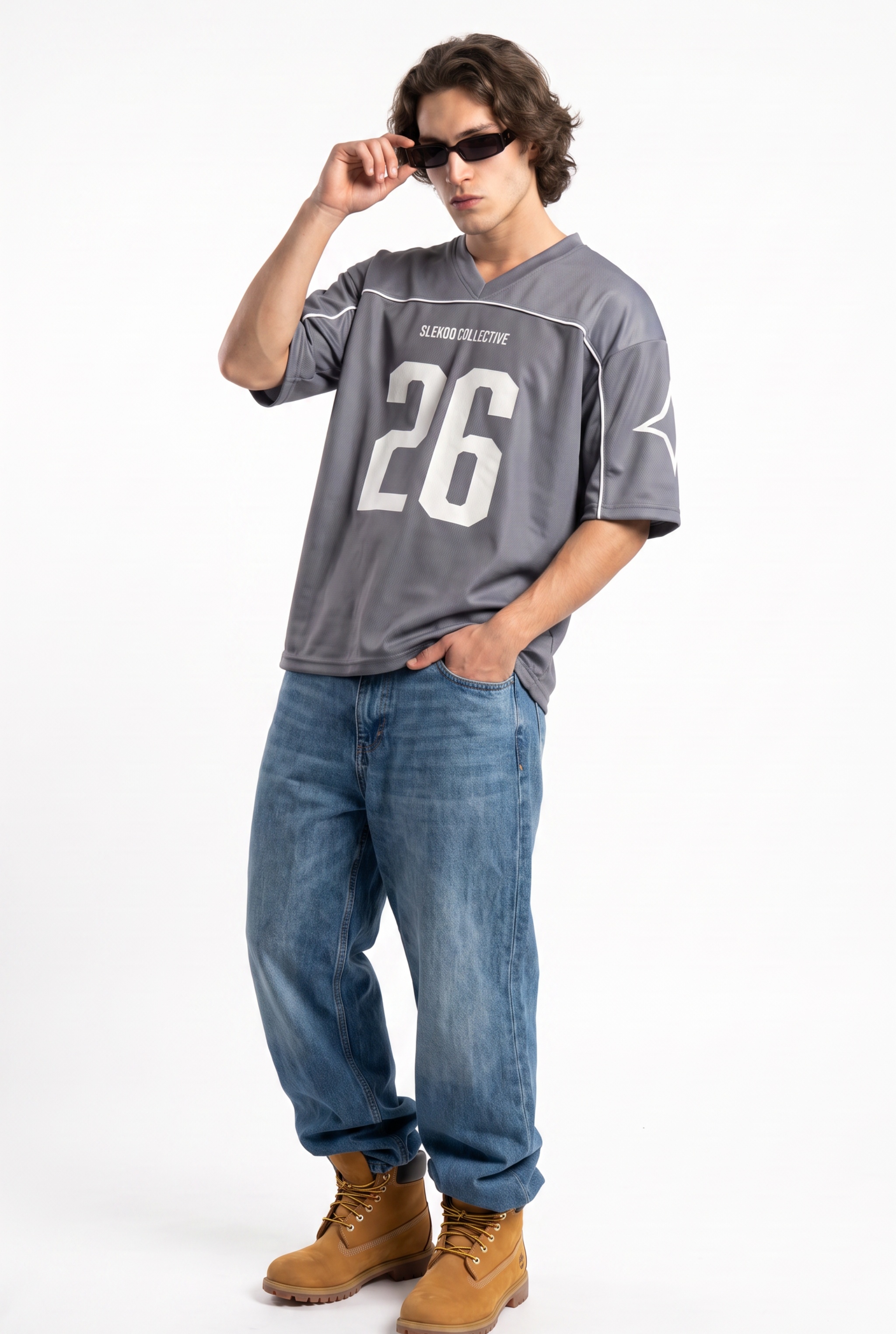 Collective 26 Icy Silver Oversize Jersey