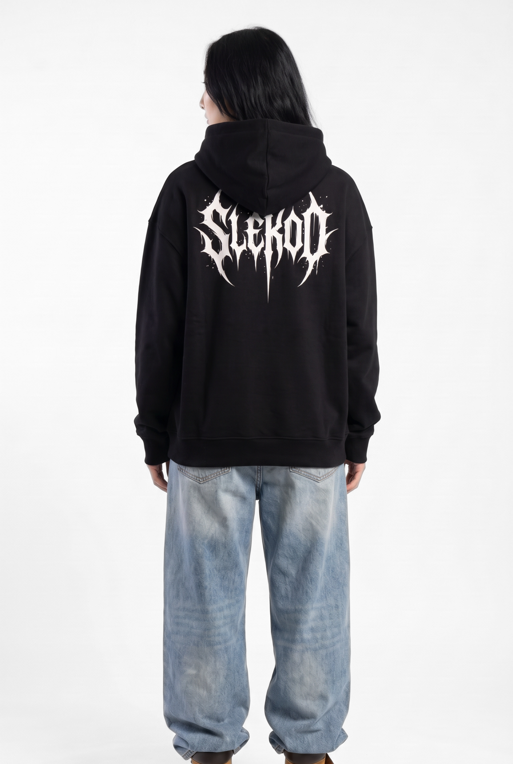 Metallic Black Unisex Oversize Hoodie