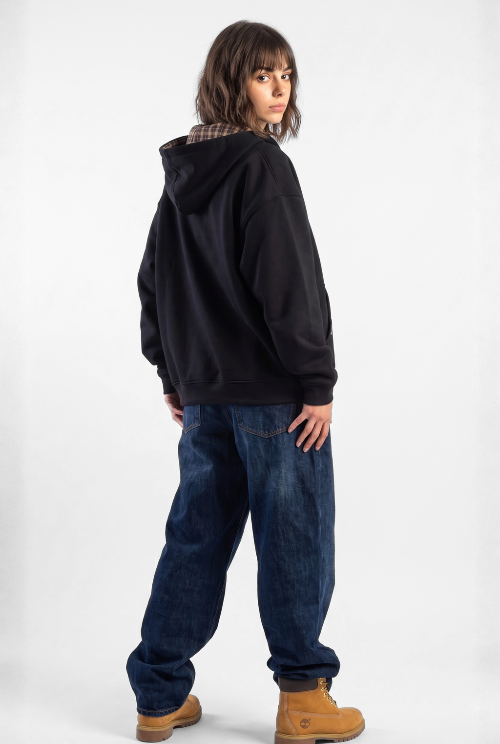 Unisex Reversible Oversize Zipper Hoodie Black Edition