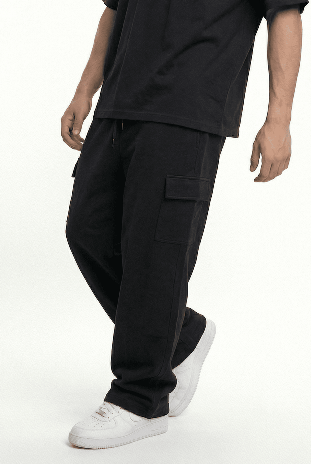Basic Baggy Cargo Terry Pants