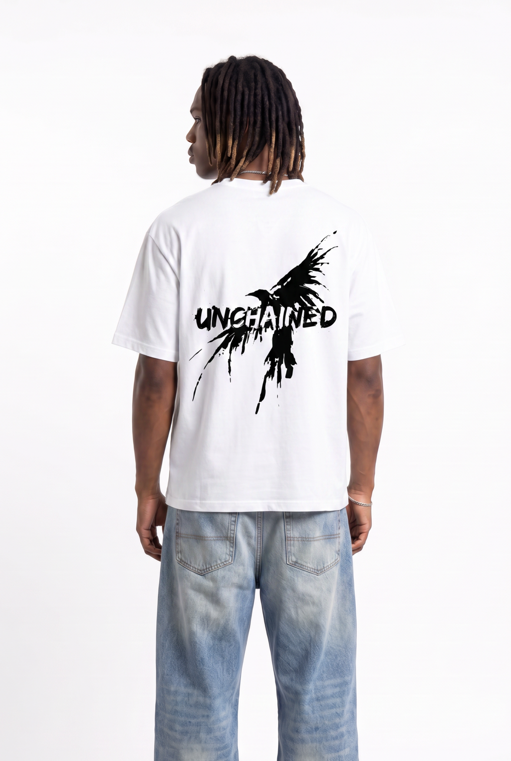 Unchained White Unisex Oversize T-Shirt