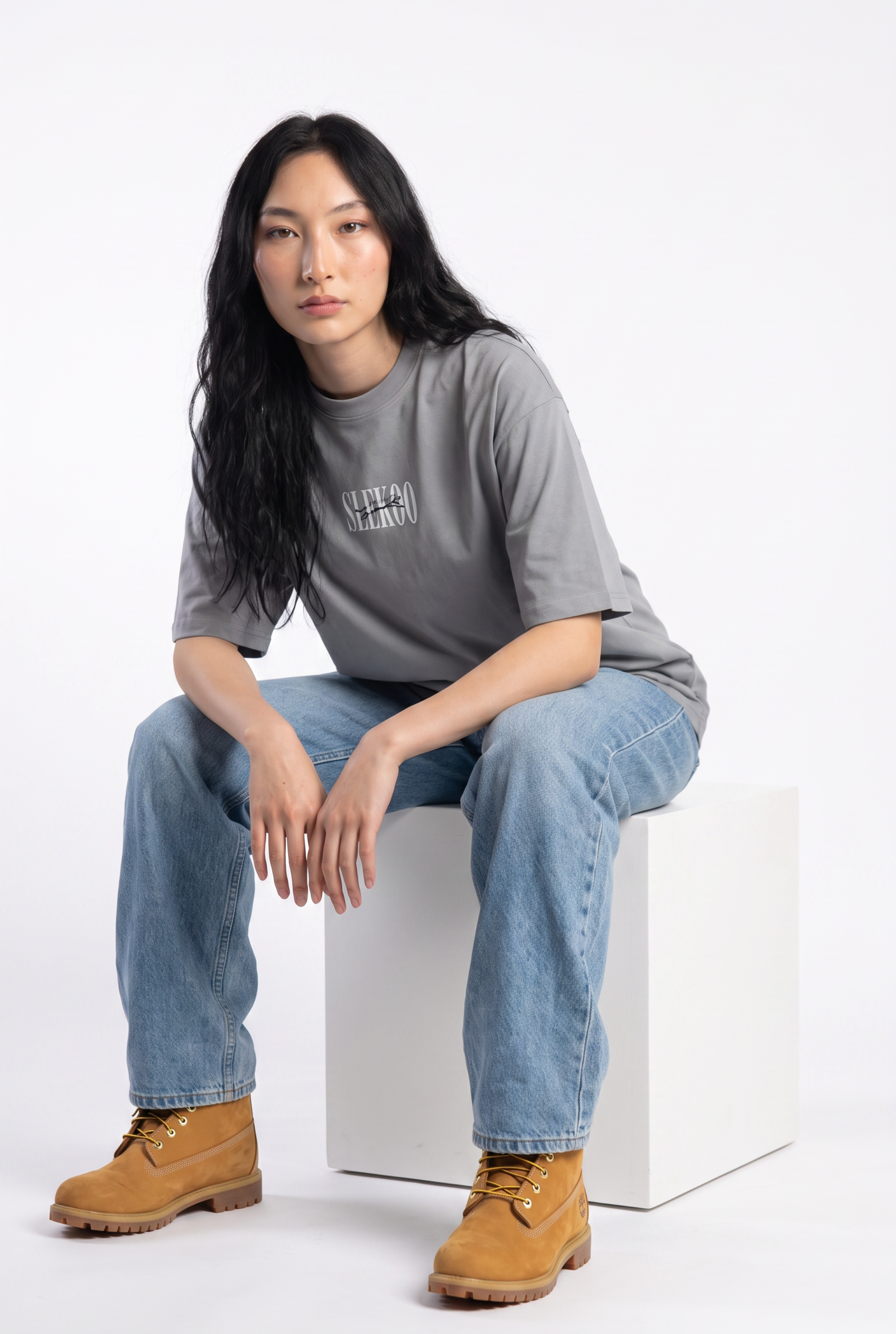 Cheetah Silver Unisex Oversize T-Shirt