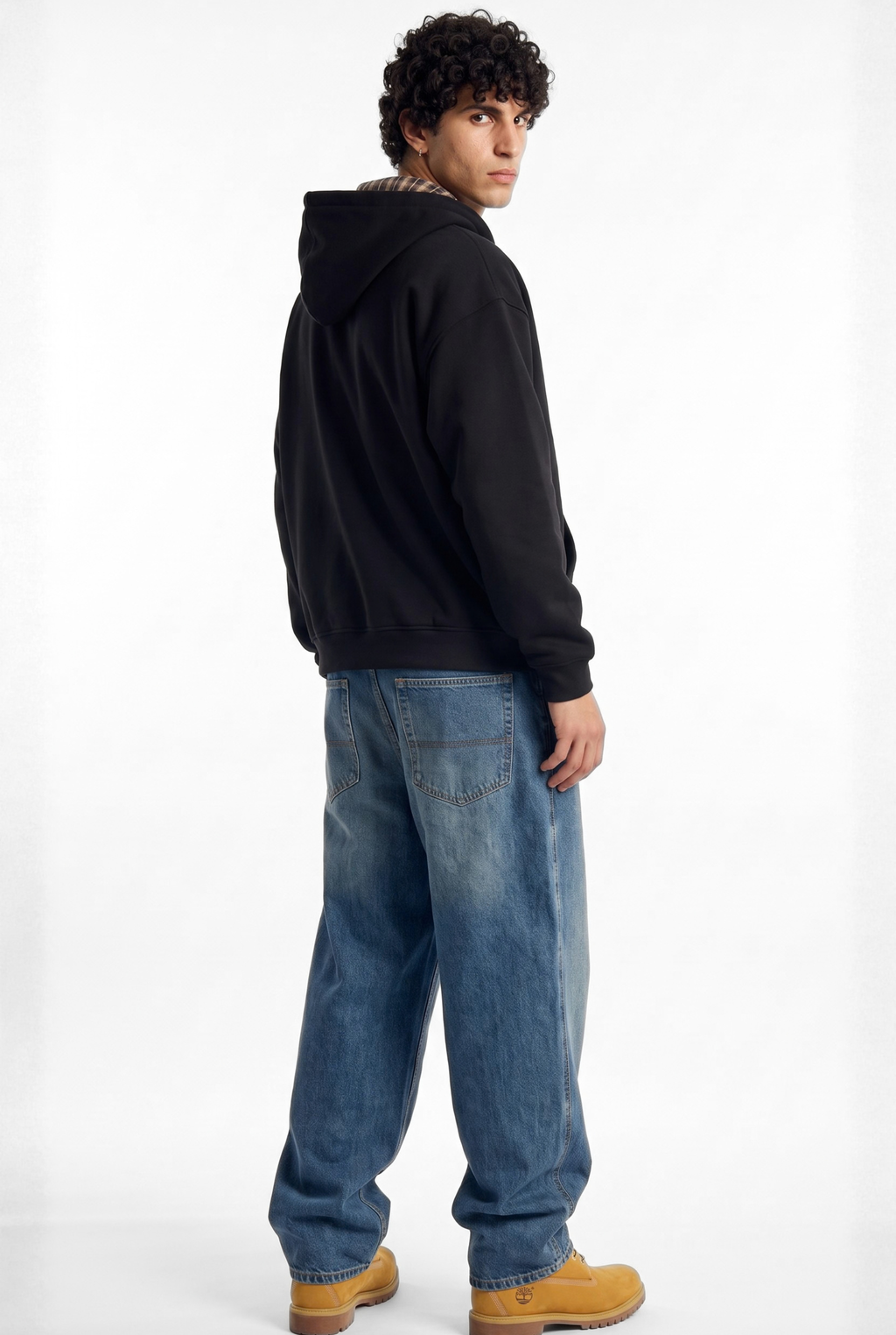 Unisex Reversible Oversize Zipper Hoodie Black Edition