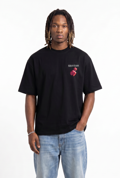 Against All Odds Black Unisex Oversize T-Shirt