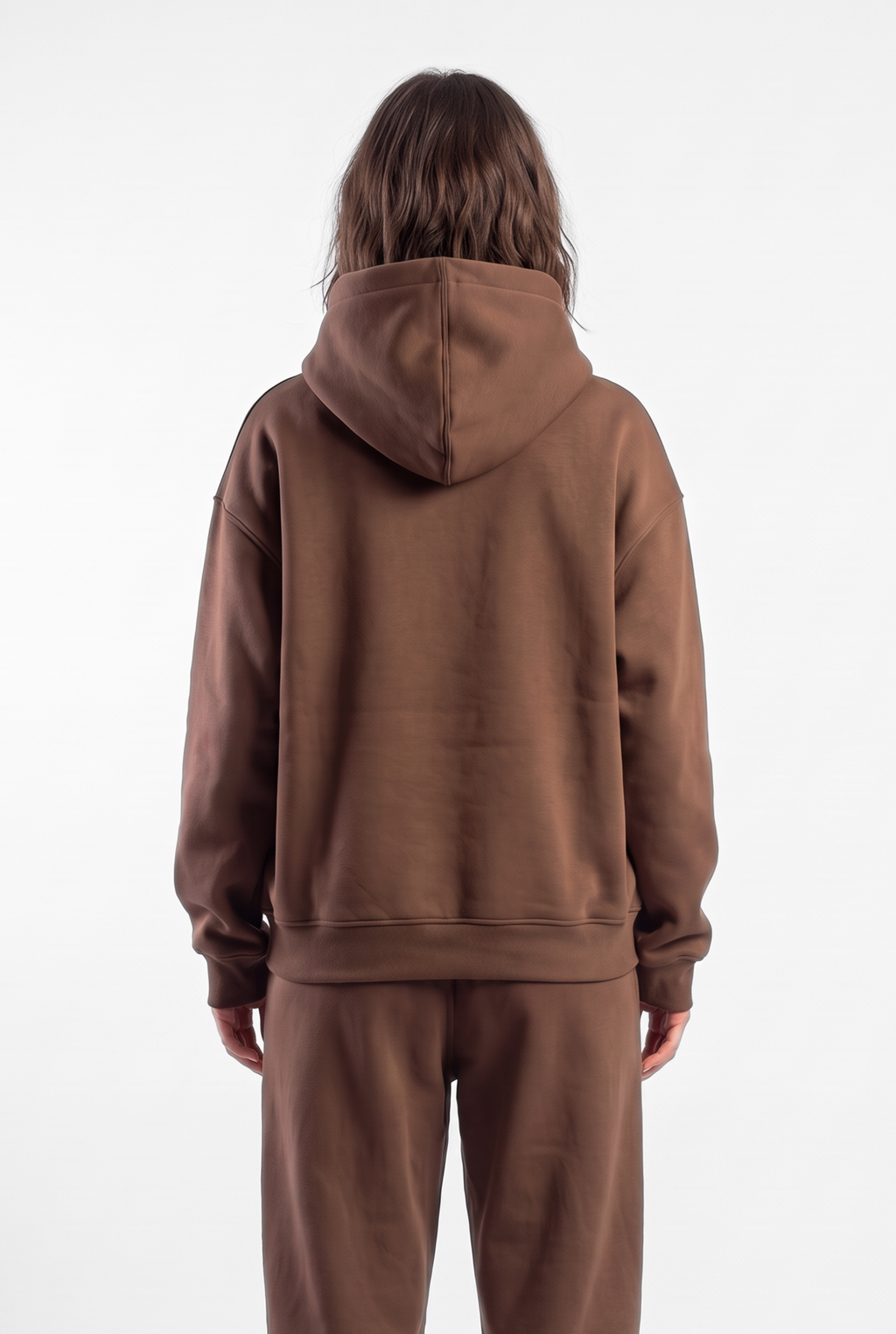 Basics Unisex Brown Tracksuit Oversize Hoodie & Closed Bottom Sweatpants