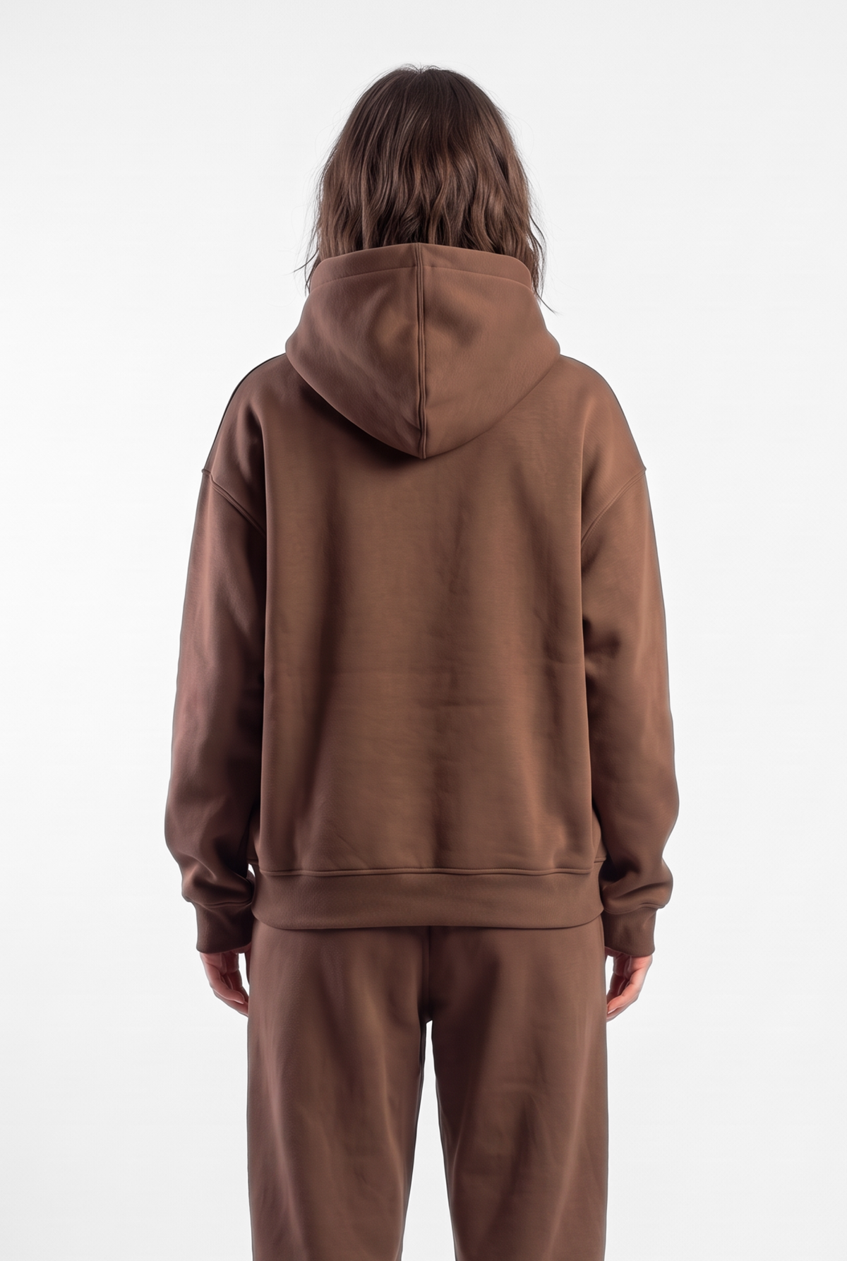 Basics Unisex Brown Tracksuit Oversize Hoodie & Closed Bottom Sweatpants