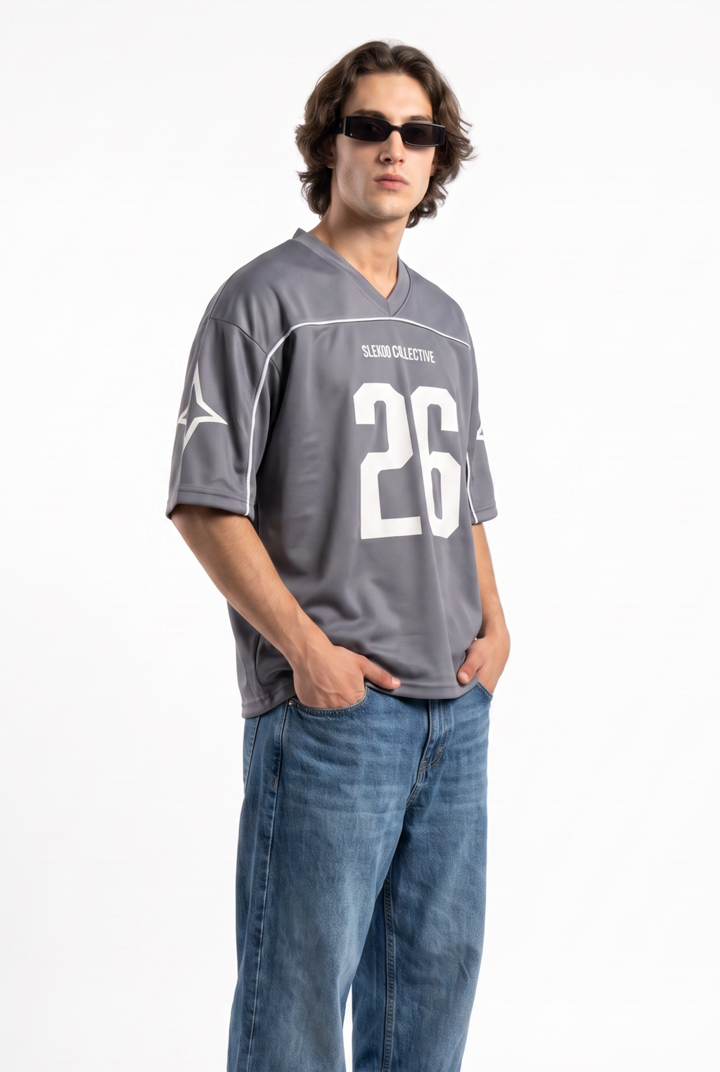 Collective 26 Icy Silver Oversize Jersey