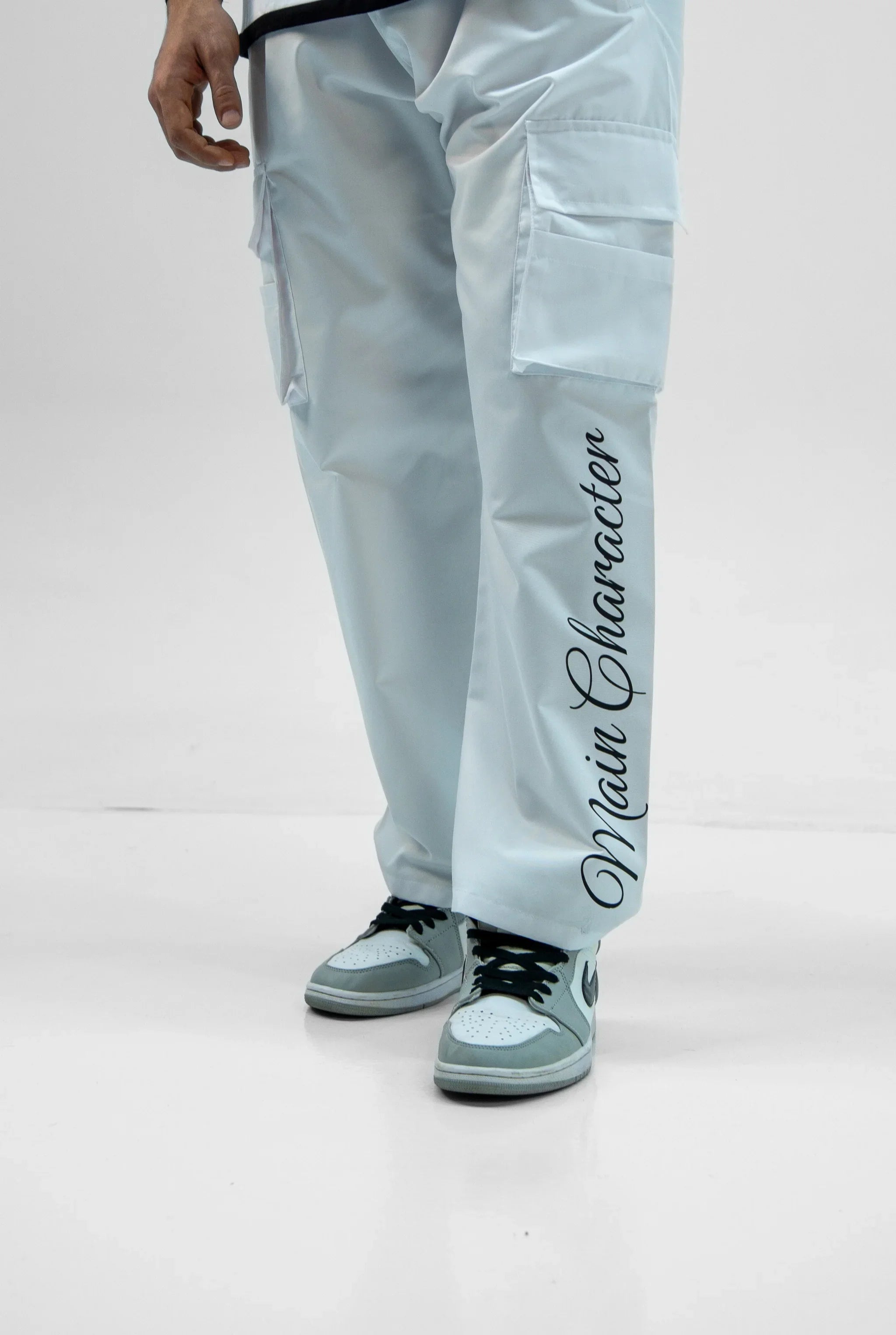 Unisex Baggy Cargo Twill White Pants Mcc Edition