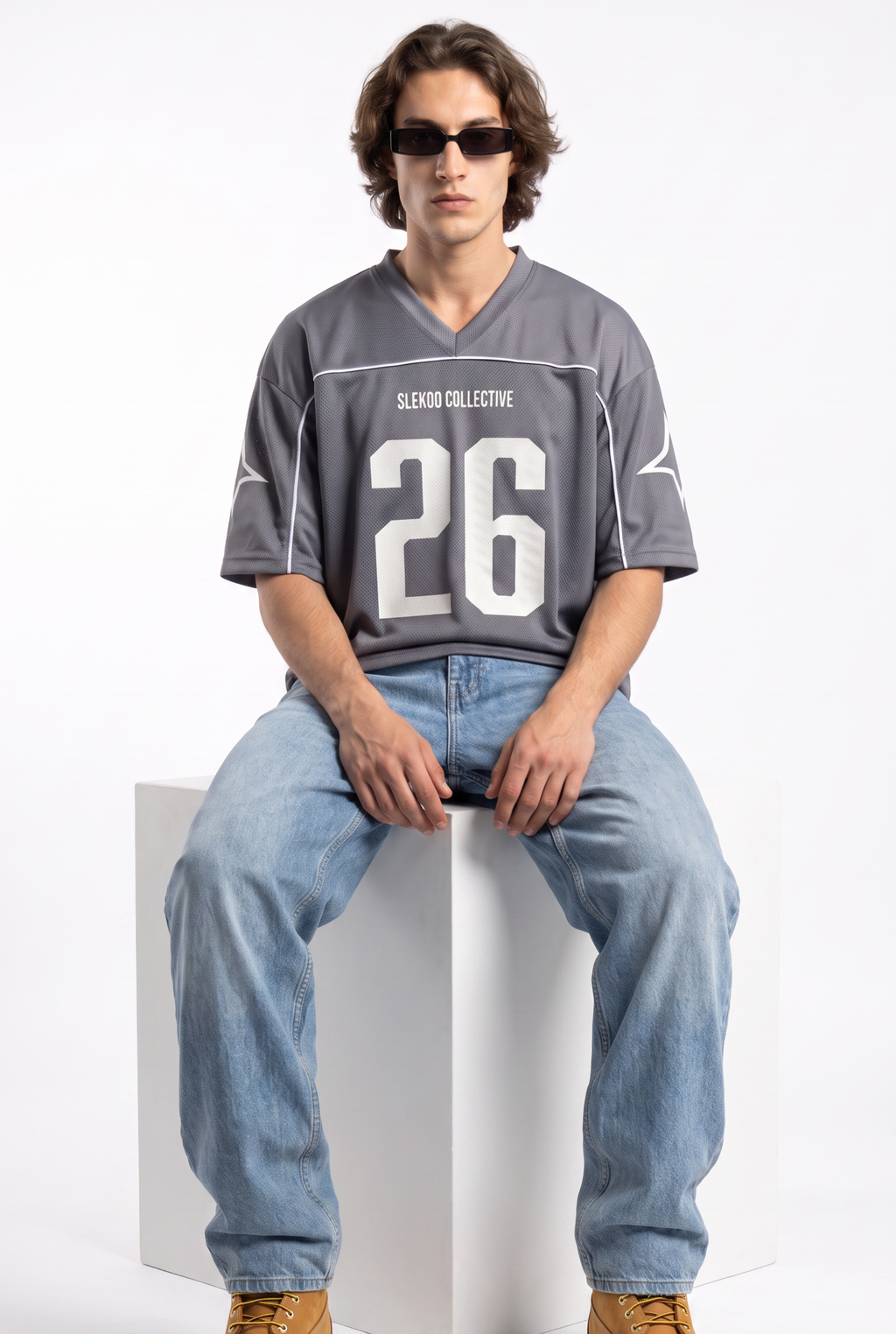 Collective 26 Icy Silver Oversize Jersey