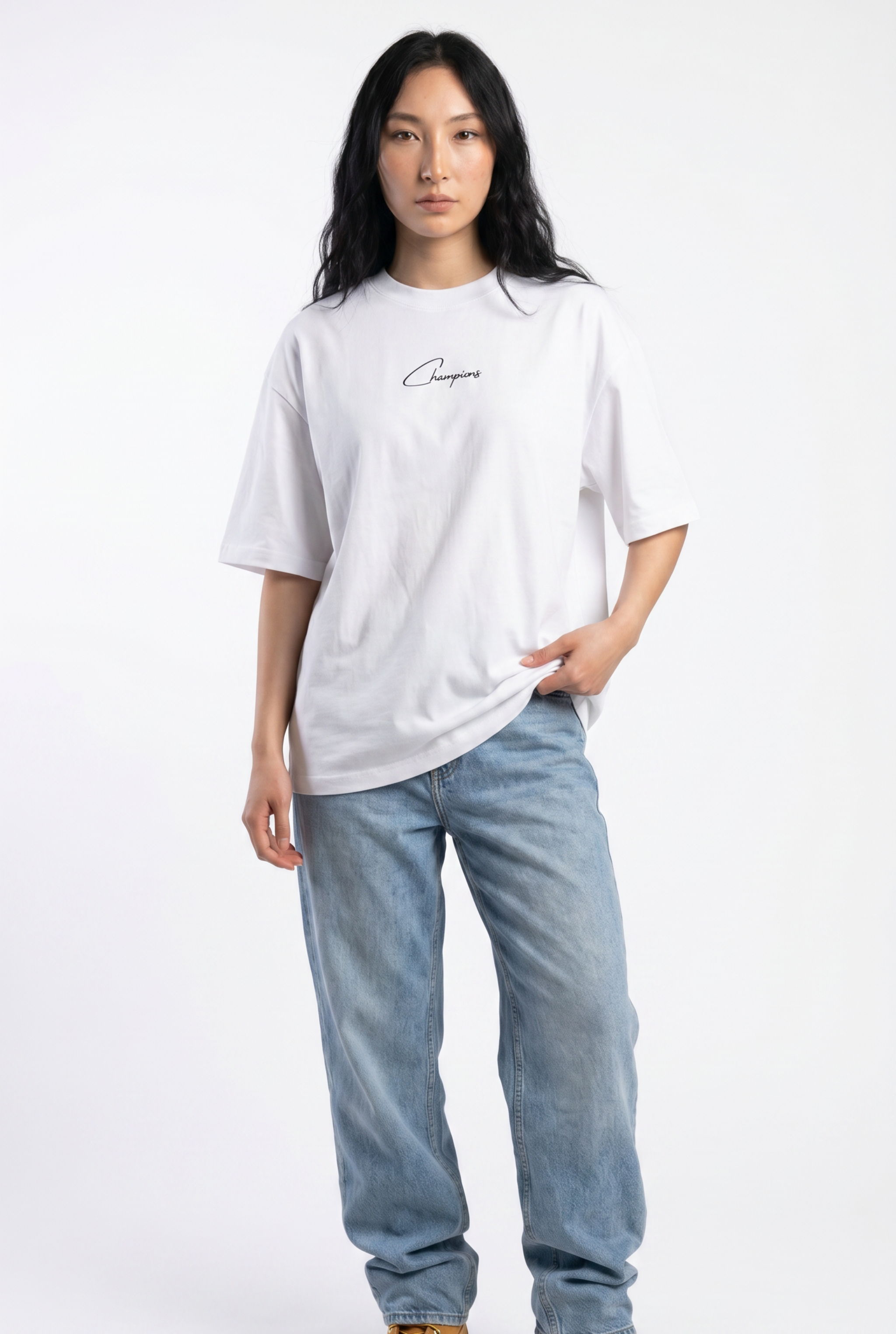 Champions White Unisex Oversize T-Shirt