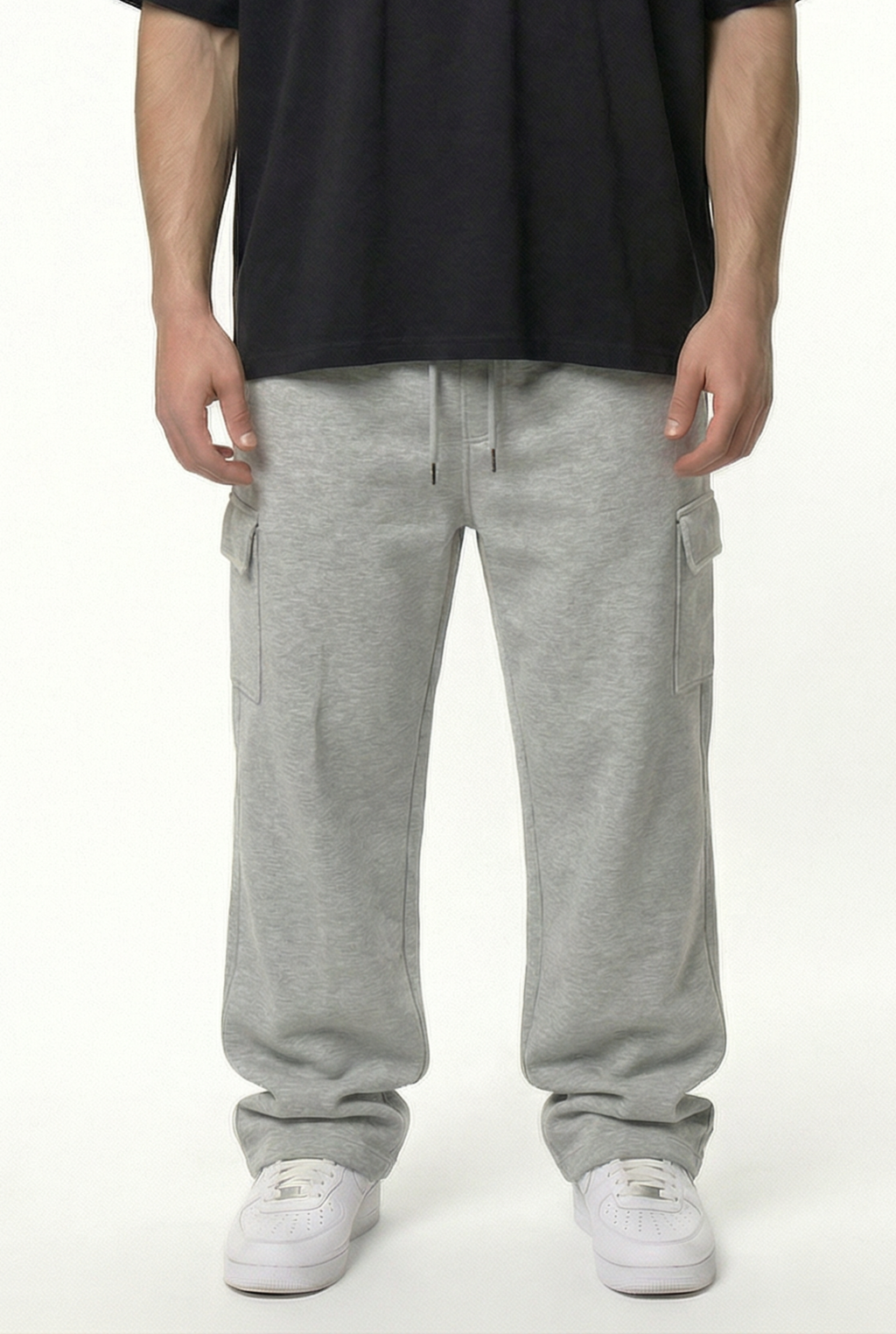 Basic Baggy Cargo Terry Pants