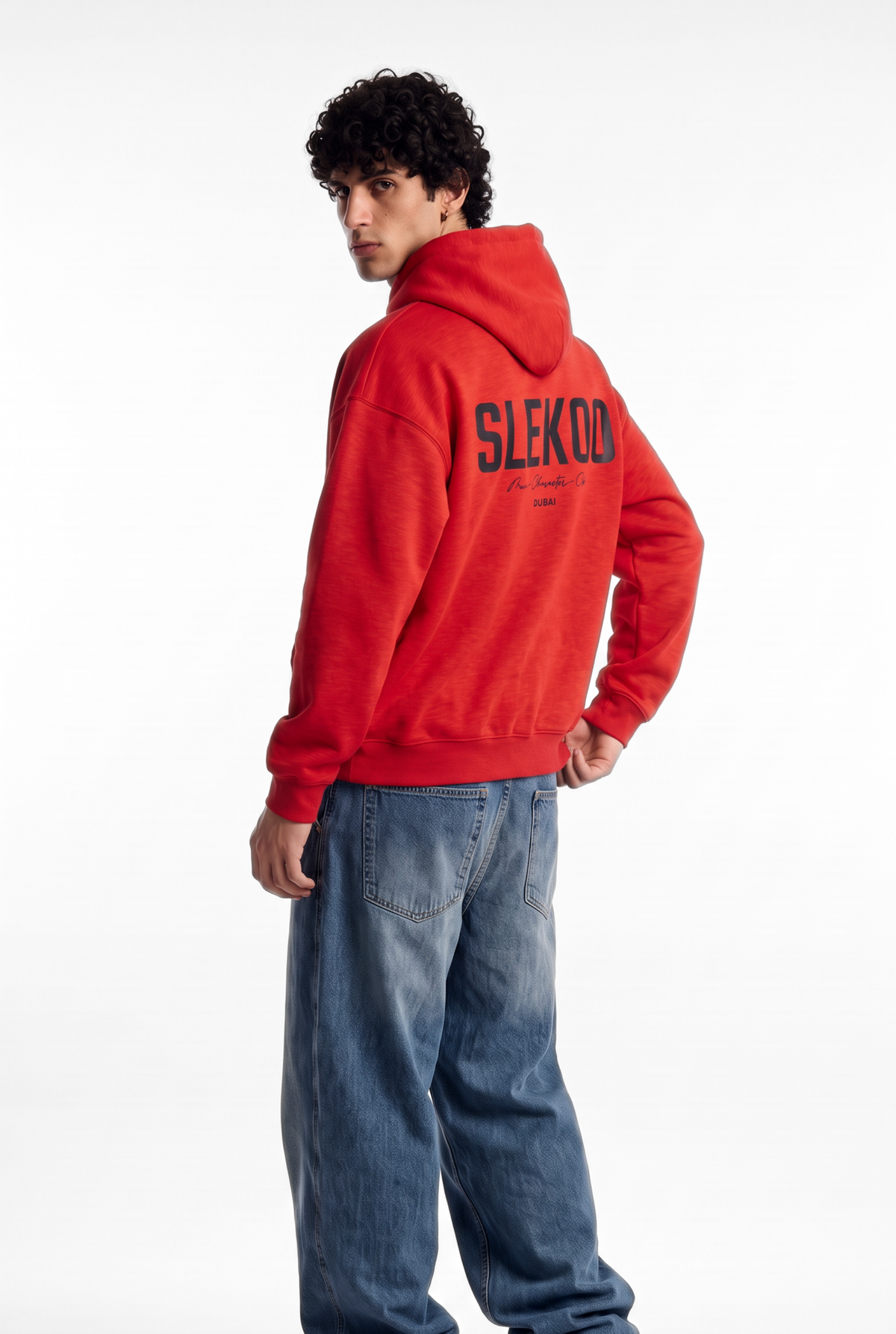 Unisex Red Oversize Slekoo Hoodie