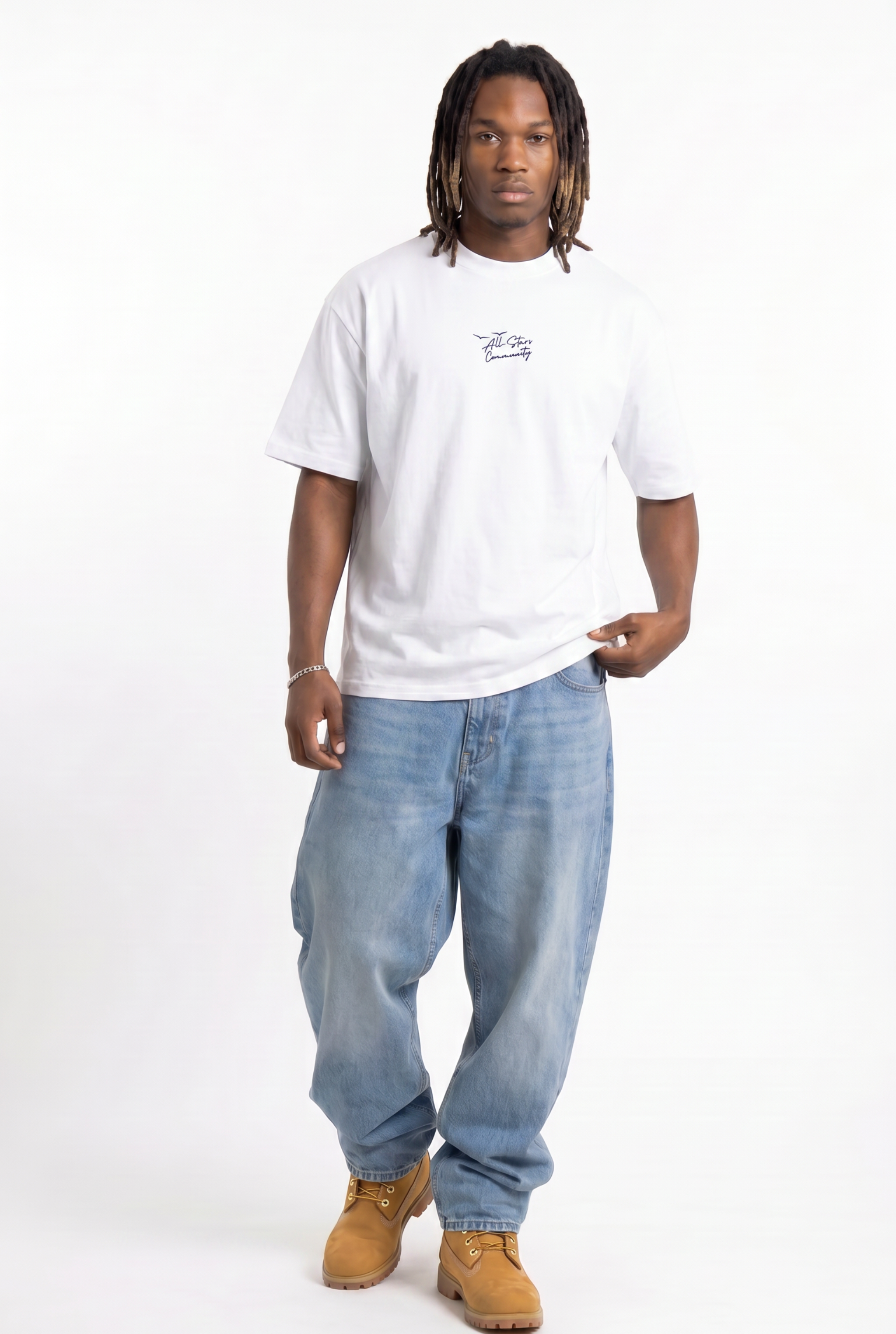 Driven By Ambition White Unisex Oversize T-Shirt