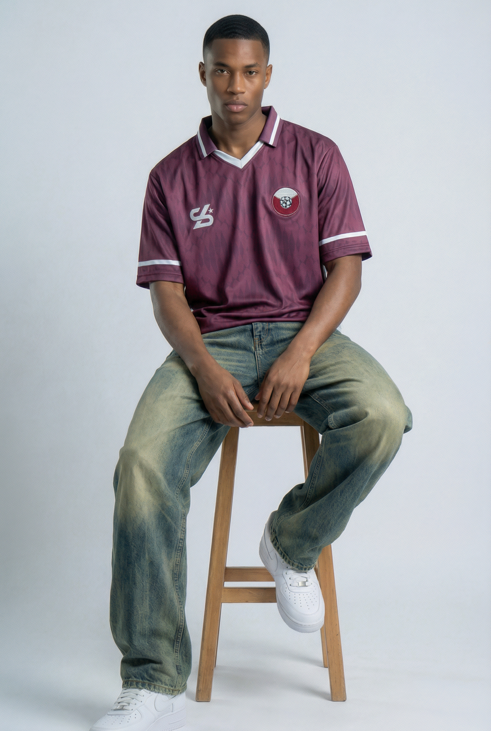 Qatar Inspired Oversize Jersey