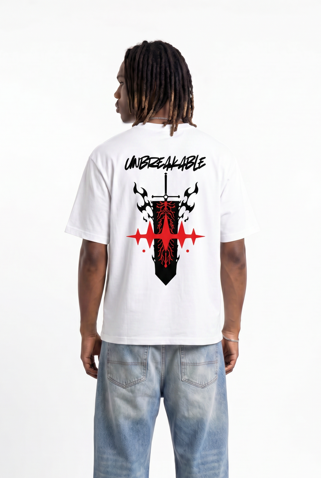 Unbreakable White Unisex Oversize T-Shirt