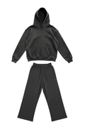 Basics Unisex Stone Grey Tracksuit Oversize Hoodie & Baggy Sweatpants