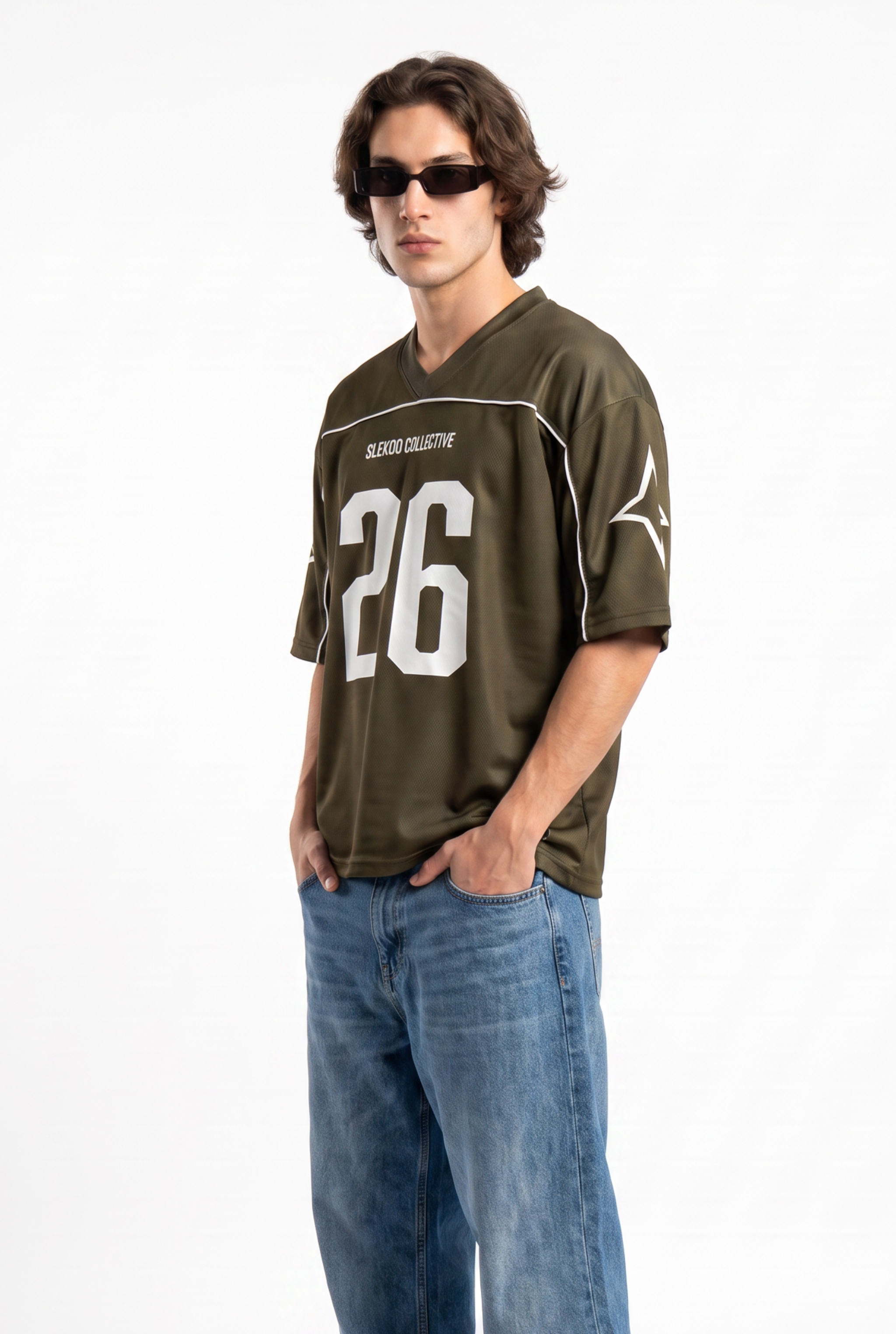Collective 26 Olive Oversize Jersey