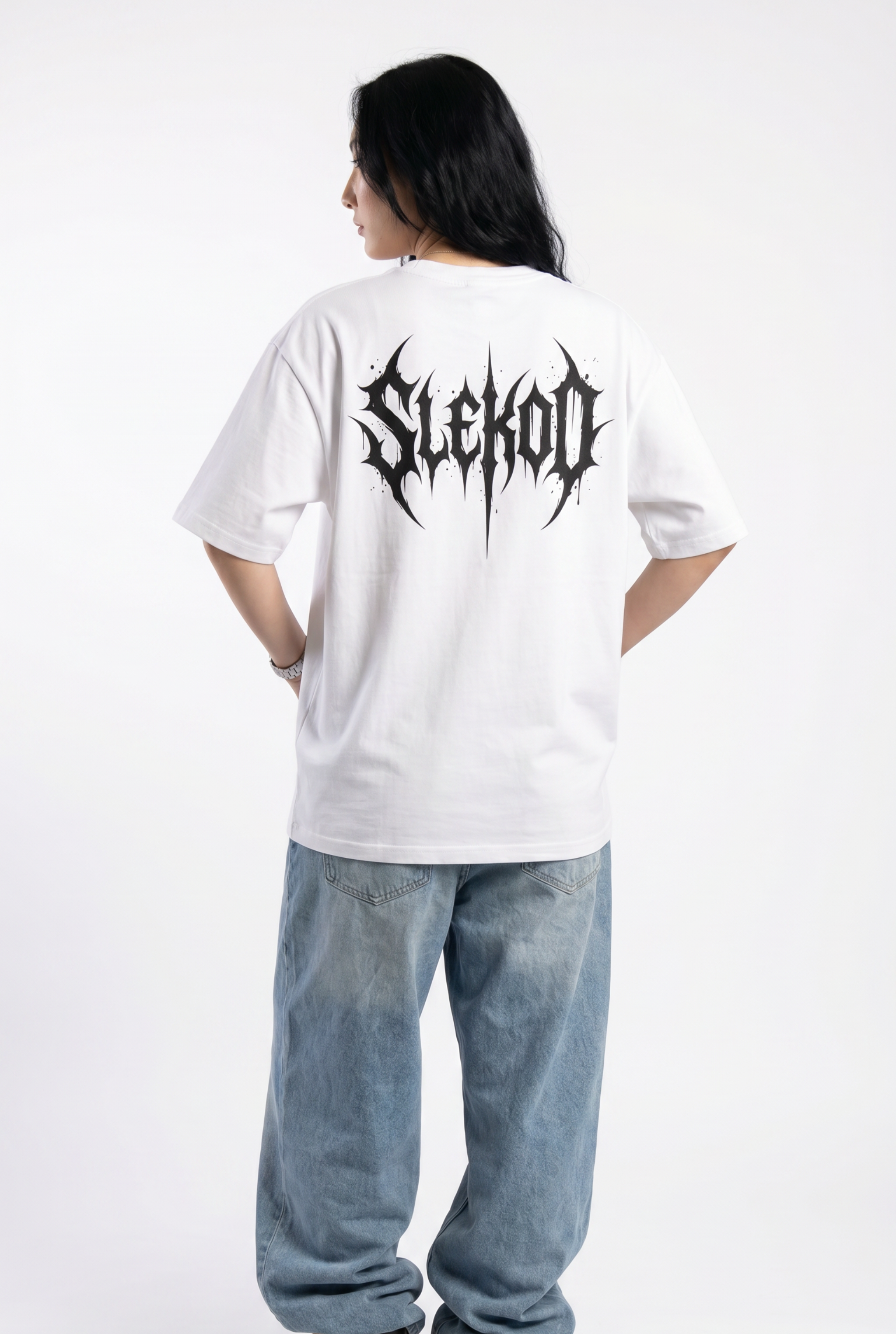 Metallic White Unisex Oversize T-Shirt