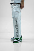 Unisex Baggy Cargo Twill White Pants Mcc Edition