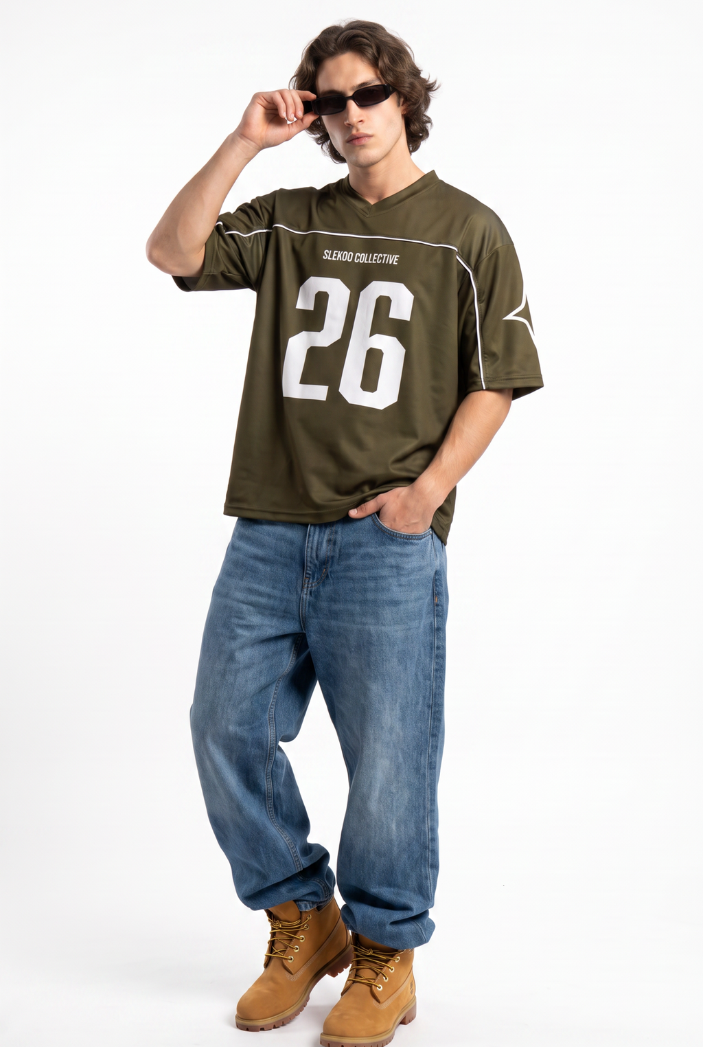 Collective 26 Olive Oversize Jersey