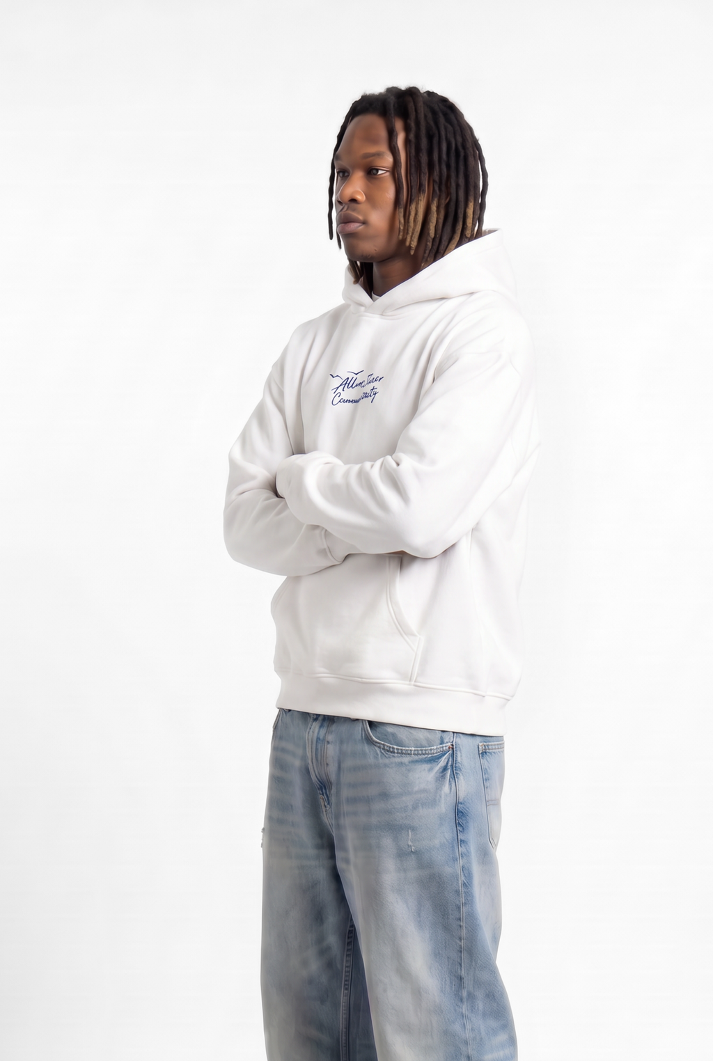 Driven By Ambition White Unisex Oversize Hoodie