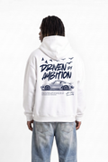 Driven By Ambition White Unisex Oversize Hoodie