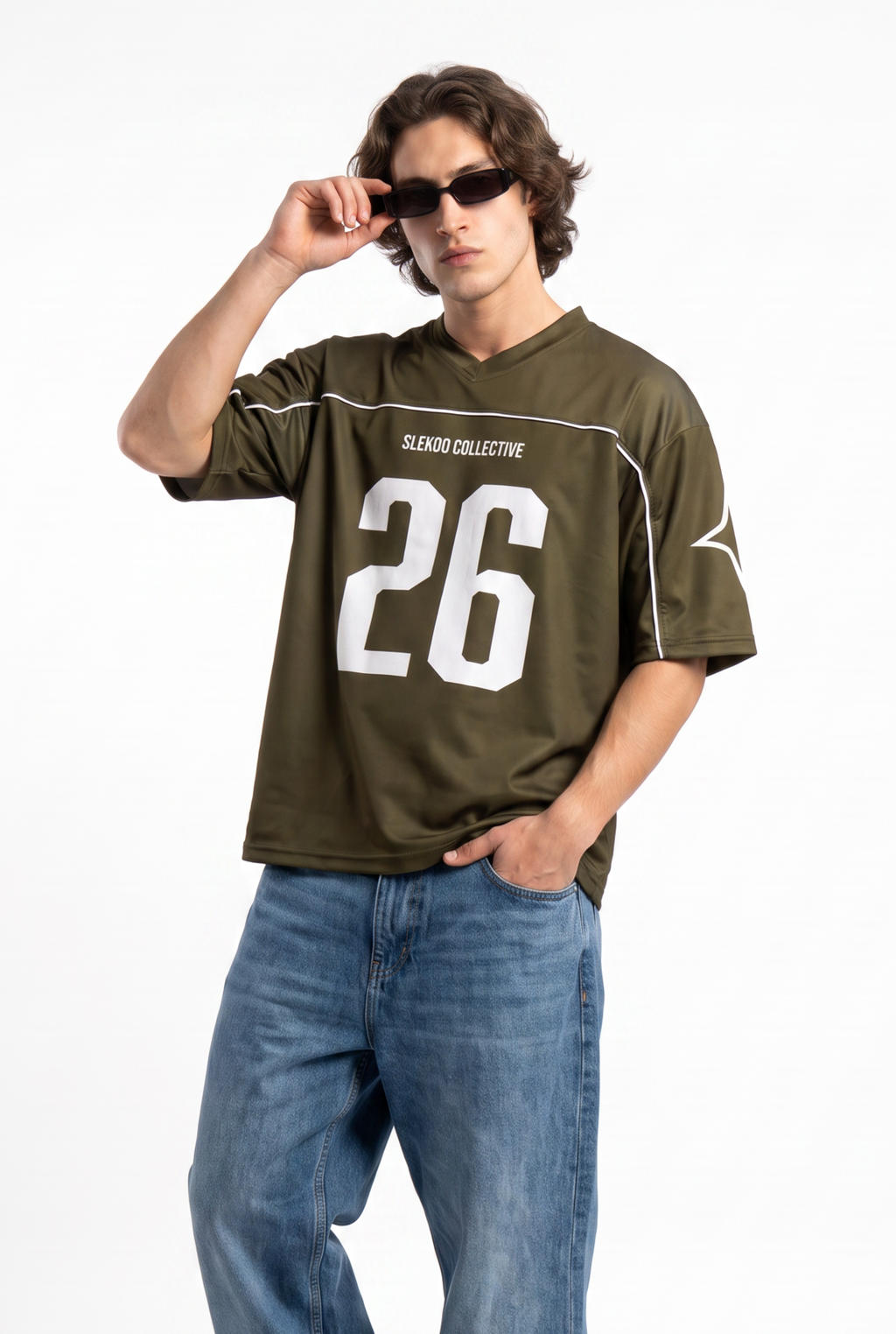 Collective 26 Olive Oversize Jersey