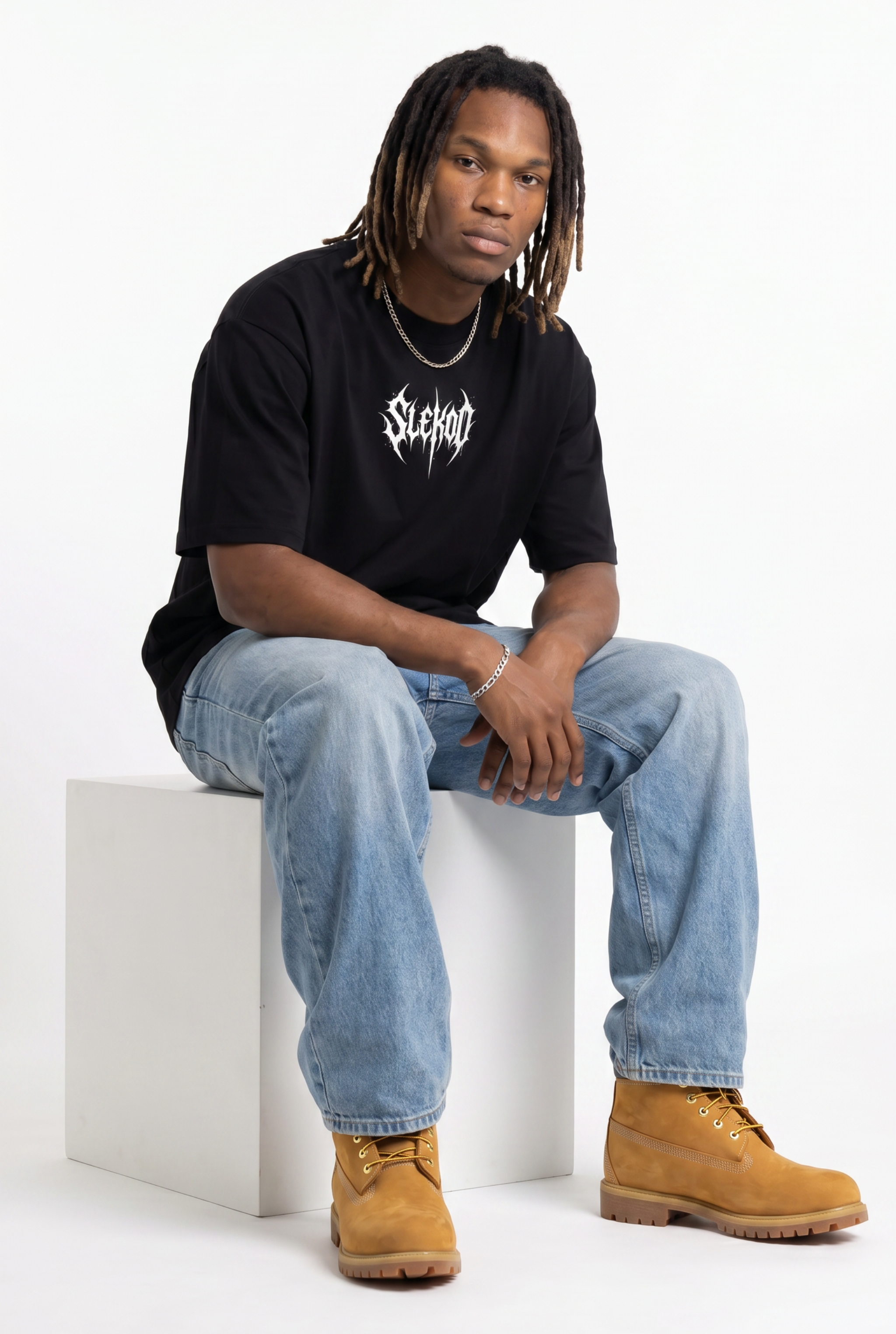 Metallic Black Unisex Oversize T-Shirt