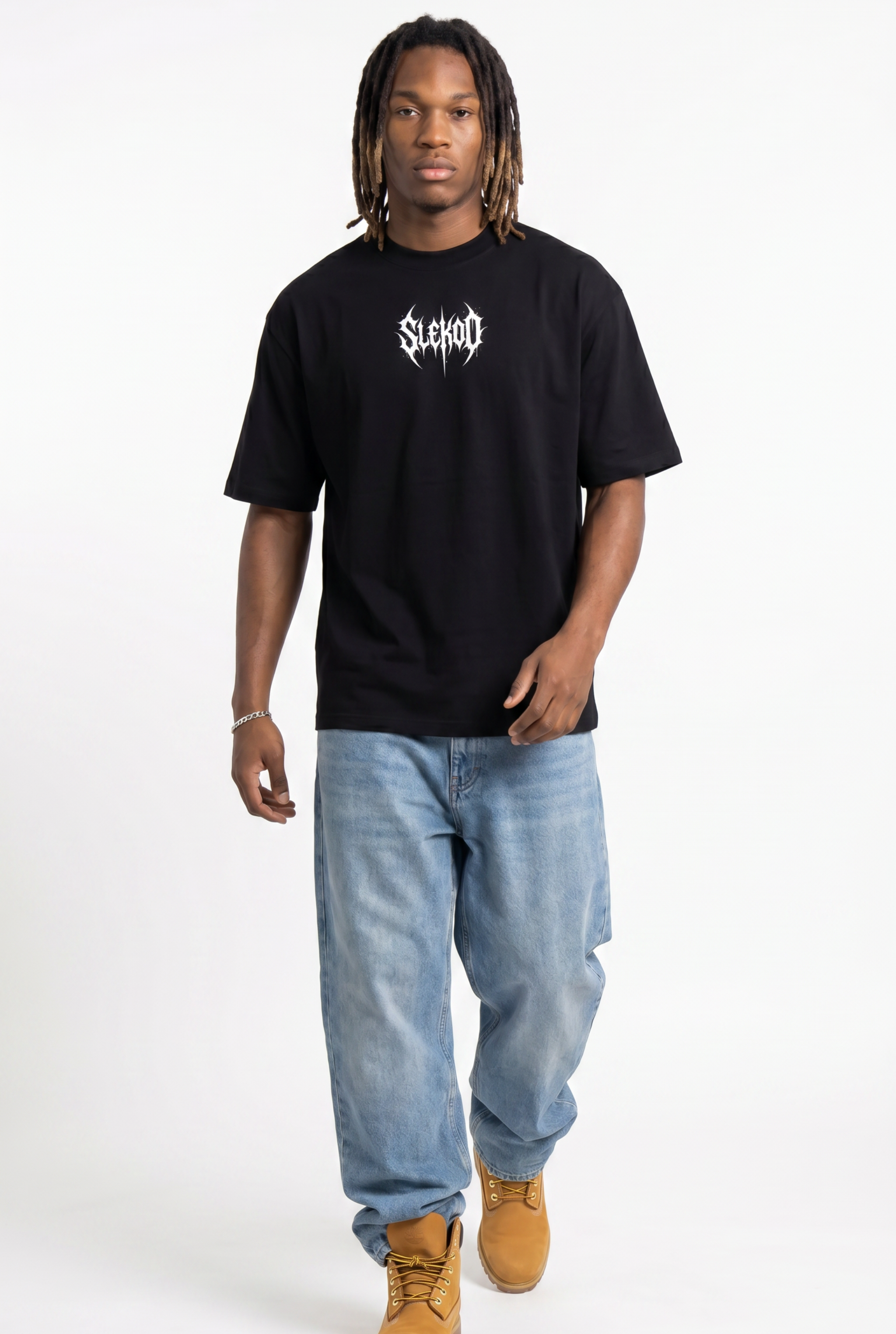 Metallic Black Unisex Oversize T-Shirt