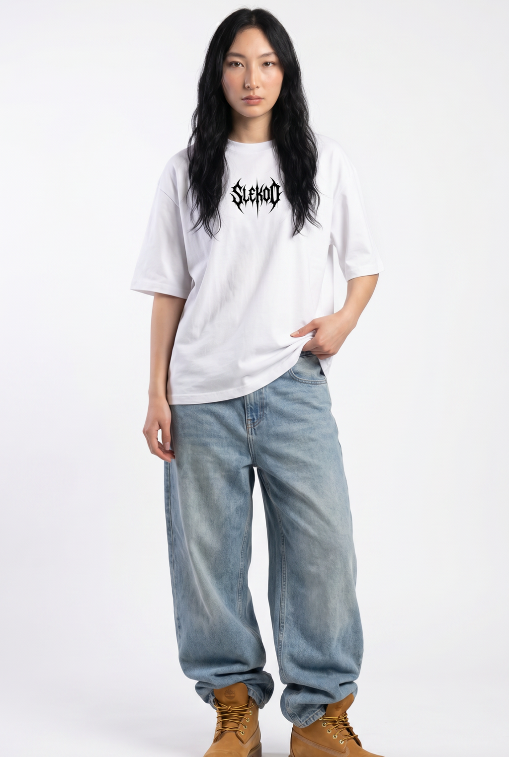 Metallic White Unisex Oversize T-Shirt