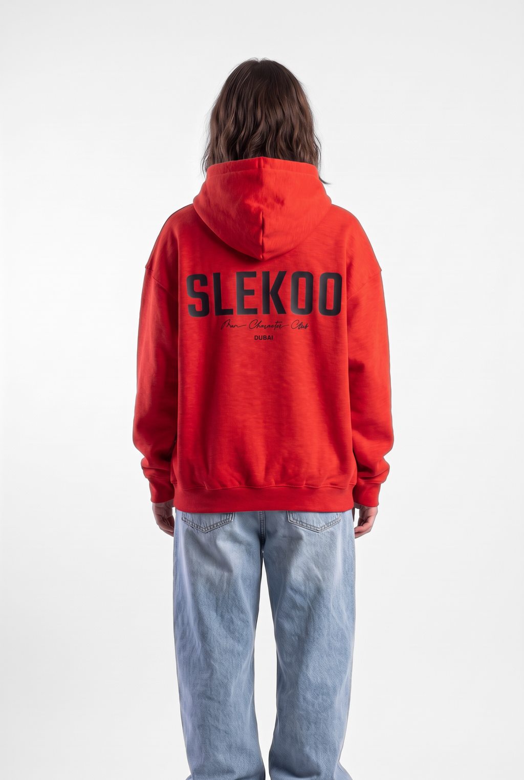 Unisex Red Oversize Slekoo Hoodie