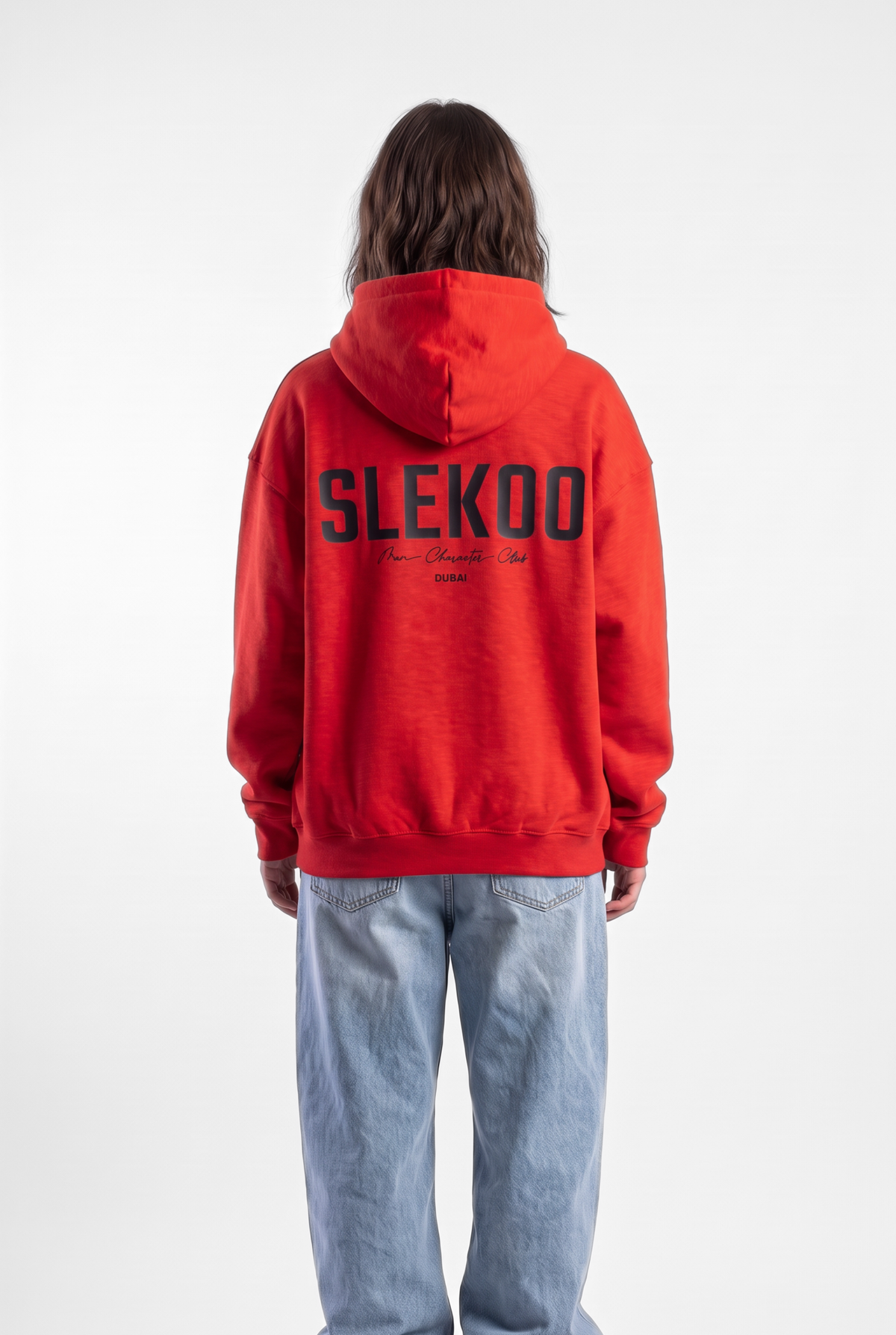 Unisex Red Oversize Slekoo Hoodie