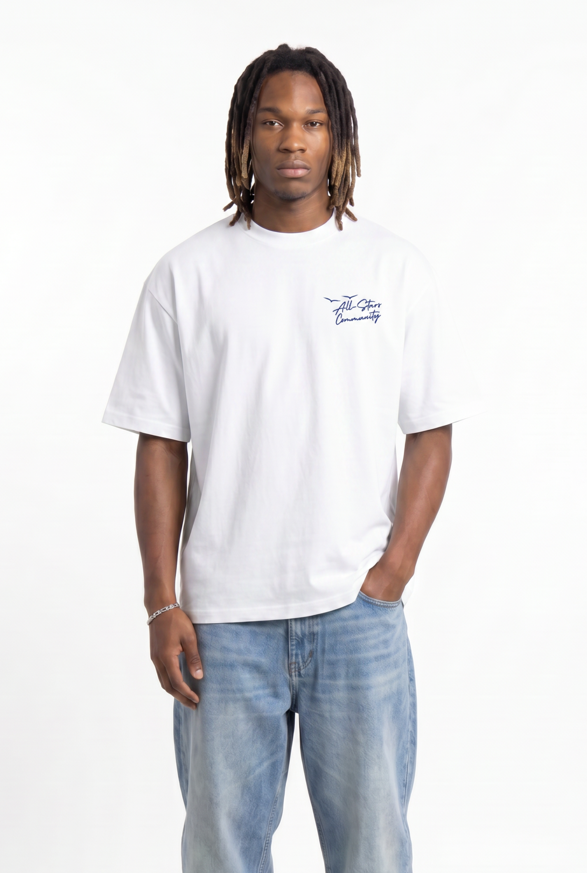 Driven By Ambition White Unisex Oversize T-Shirt