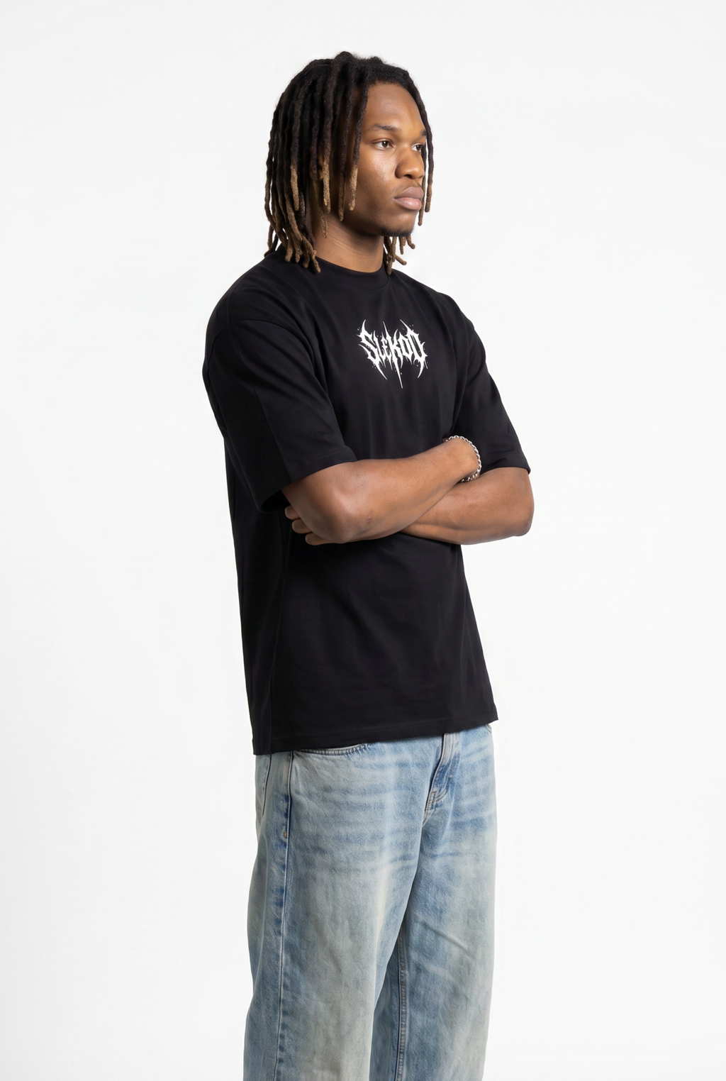 Metallic Black Unisex Oversize T-Shirt