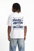 Driven By Ambition White Unisex Oversize T-Shirt