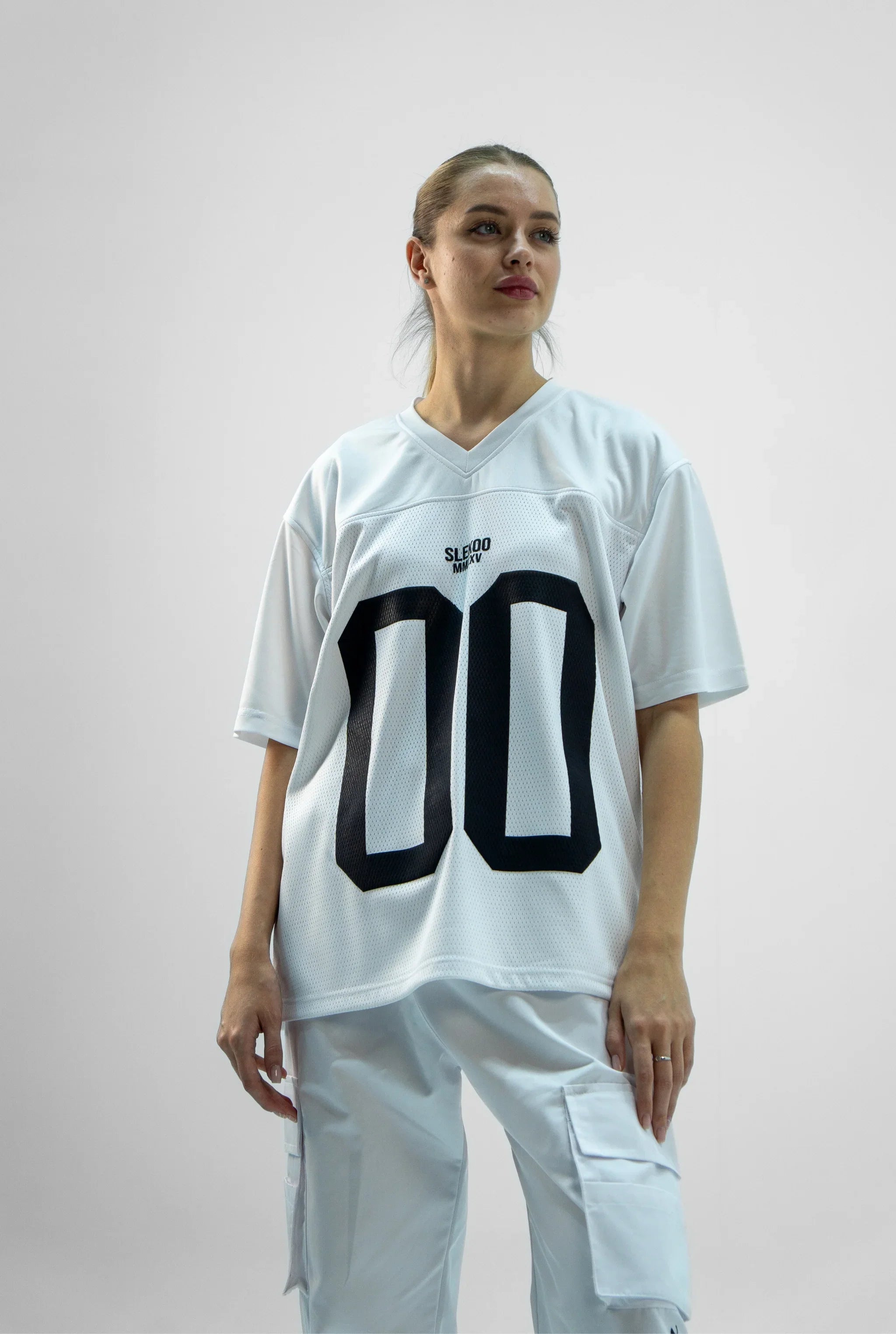 Unisex White Oversize Mesh Jersey SS25 Edtion
