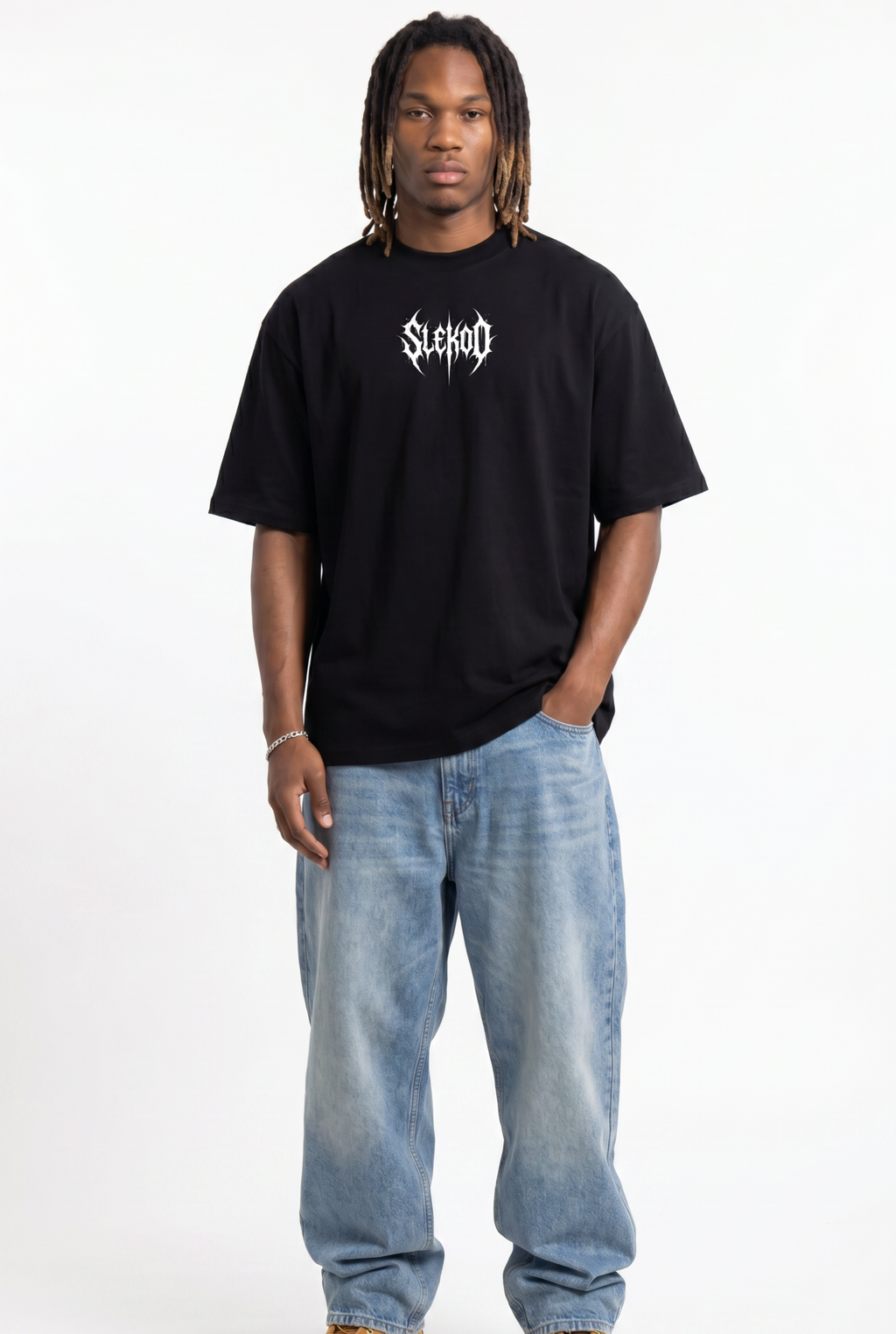 Metallic Black Unisex Oversize T-Shirt