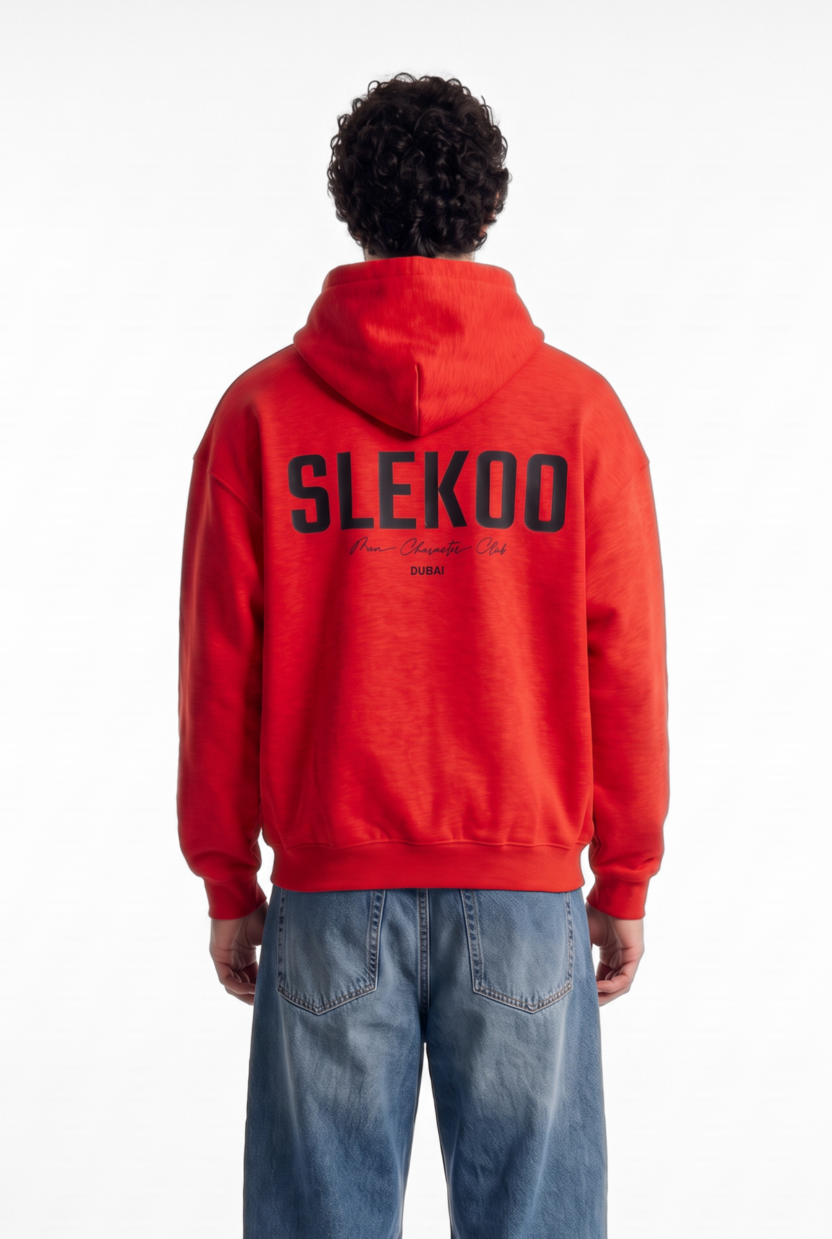 Unisex Red Oversize Slekoo Hoodie